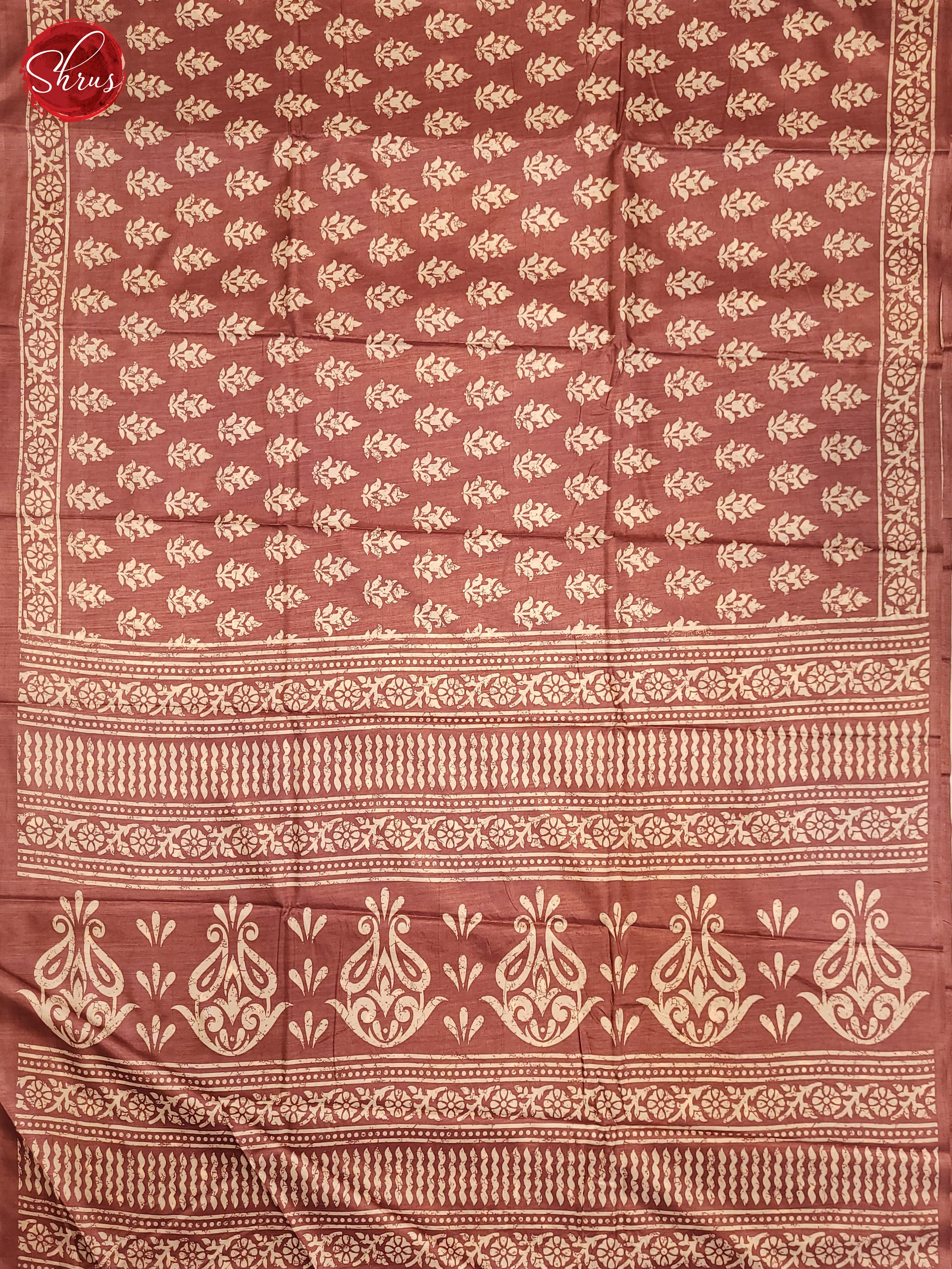 Dusty pink(Single Tone) - Semi Crepe Saree - Shop on ShrusEternity.com