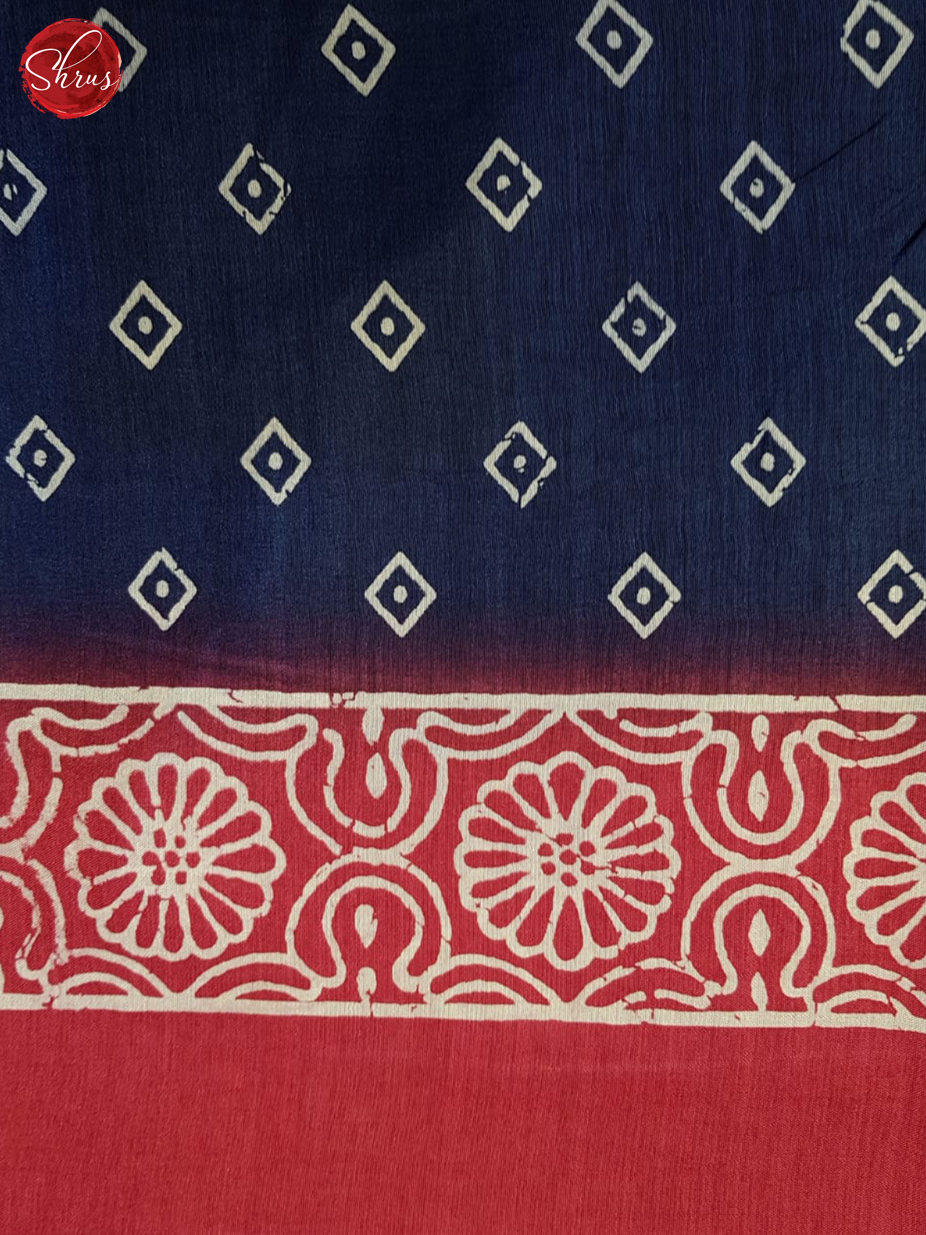 Blue & Pink - Semi crepe Saree - Shop on ShrusEternity.com