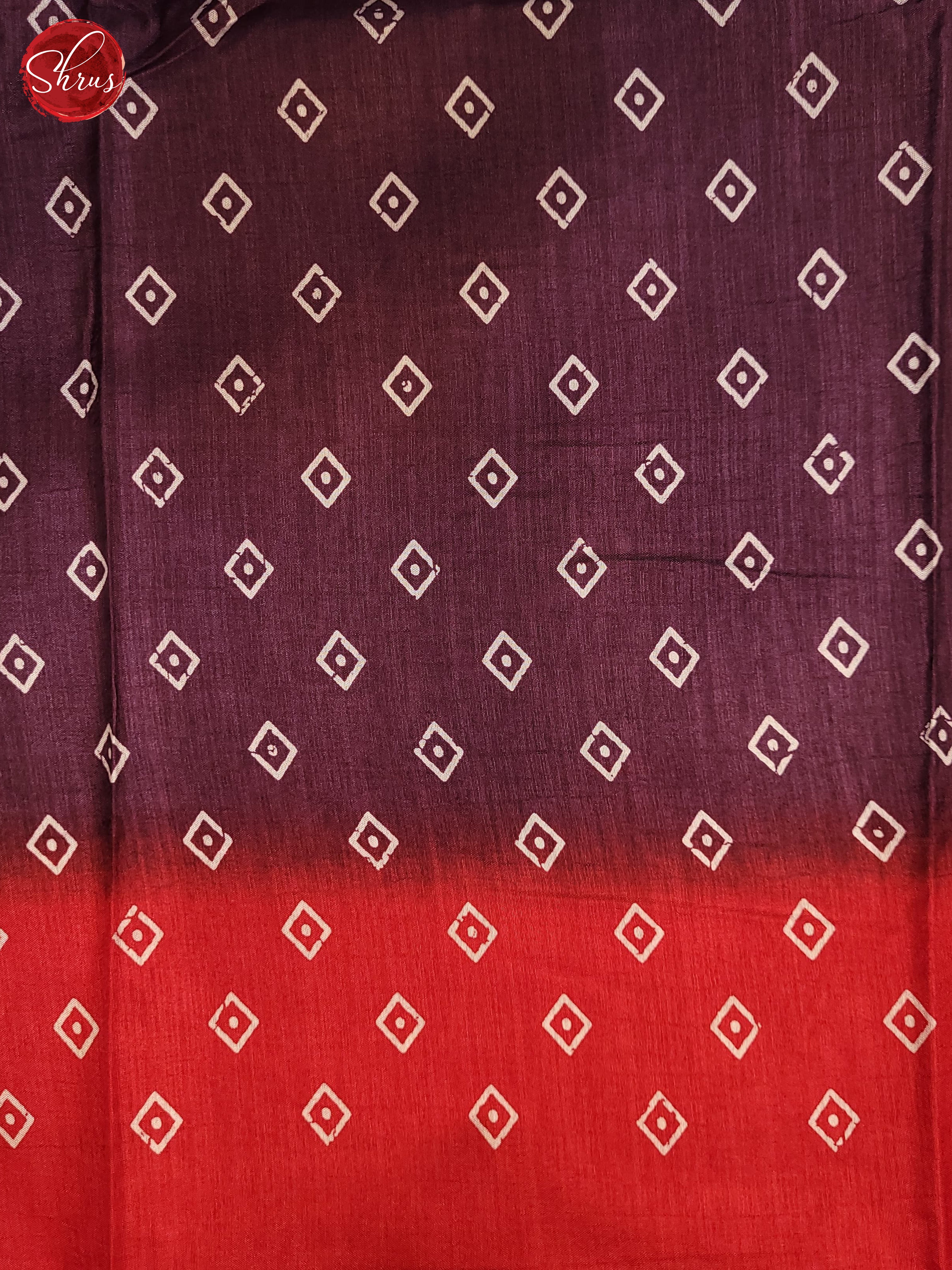 Dark Onion Pink & Red- Semi Crepe Saree - Shop on ShrusEternity.com