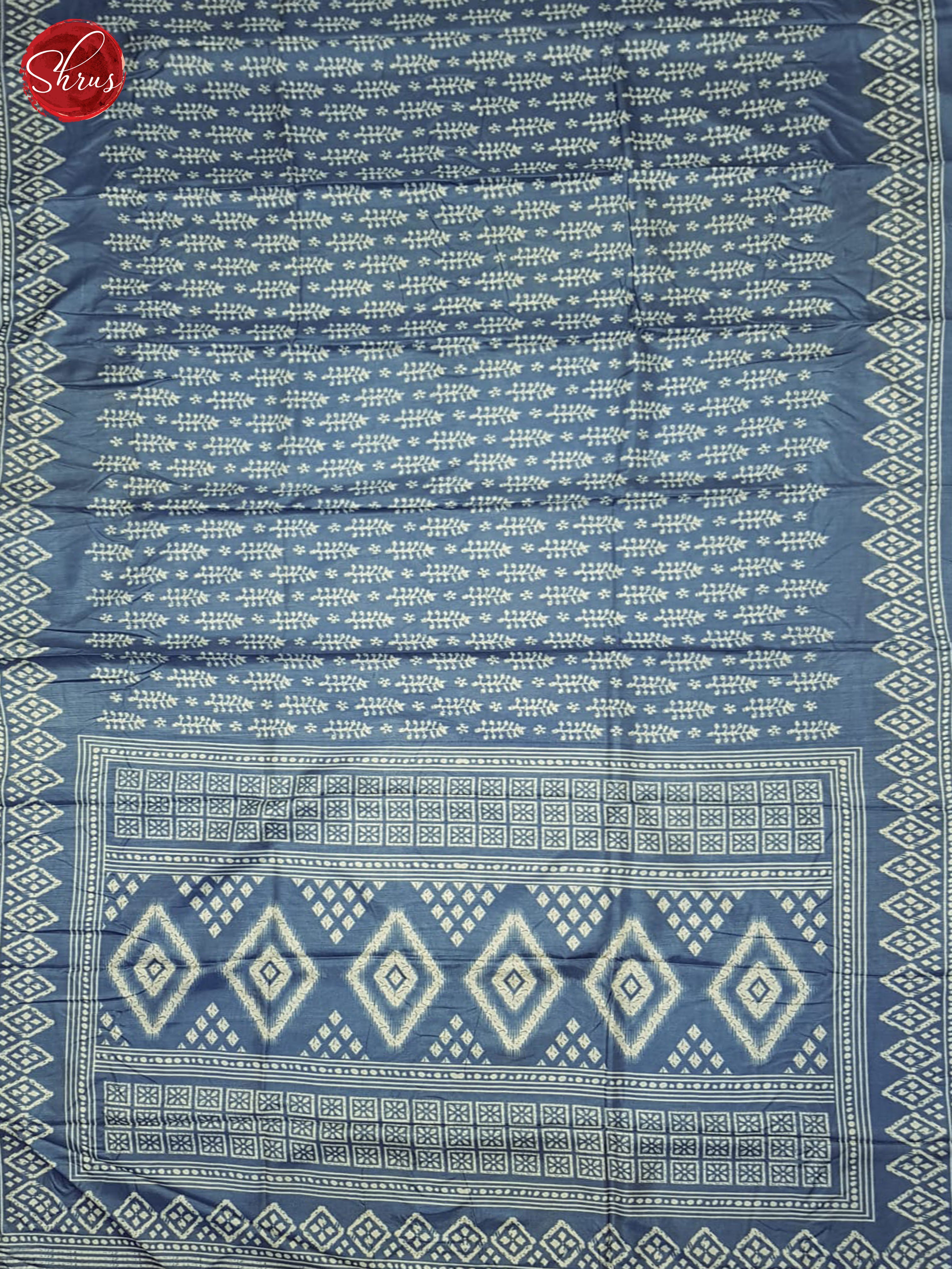 Blue(Single Tone)- Semi crepe Saree - Shop on ShrusEternity.com