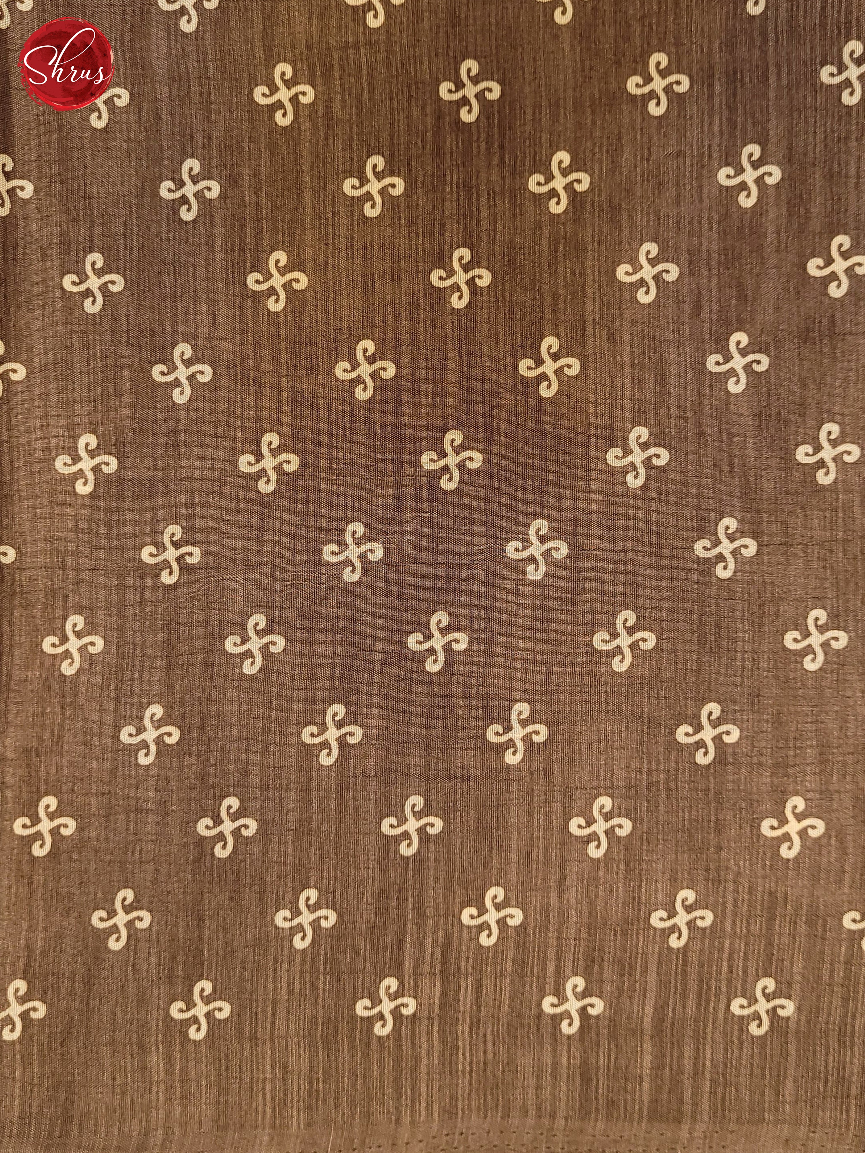 Brown(Single Tone) - Semi Crepe Saree - Shop on ShrusEternity.com