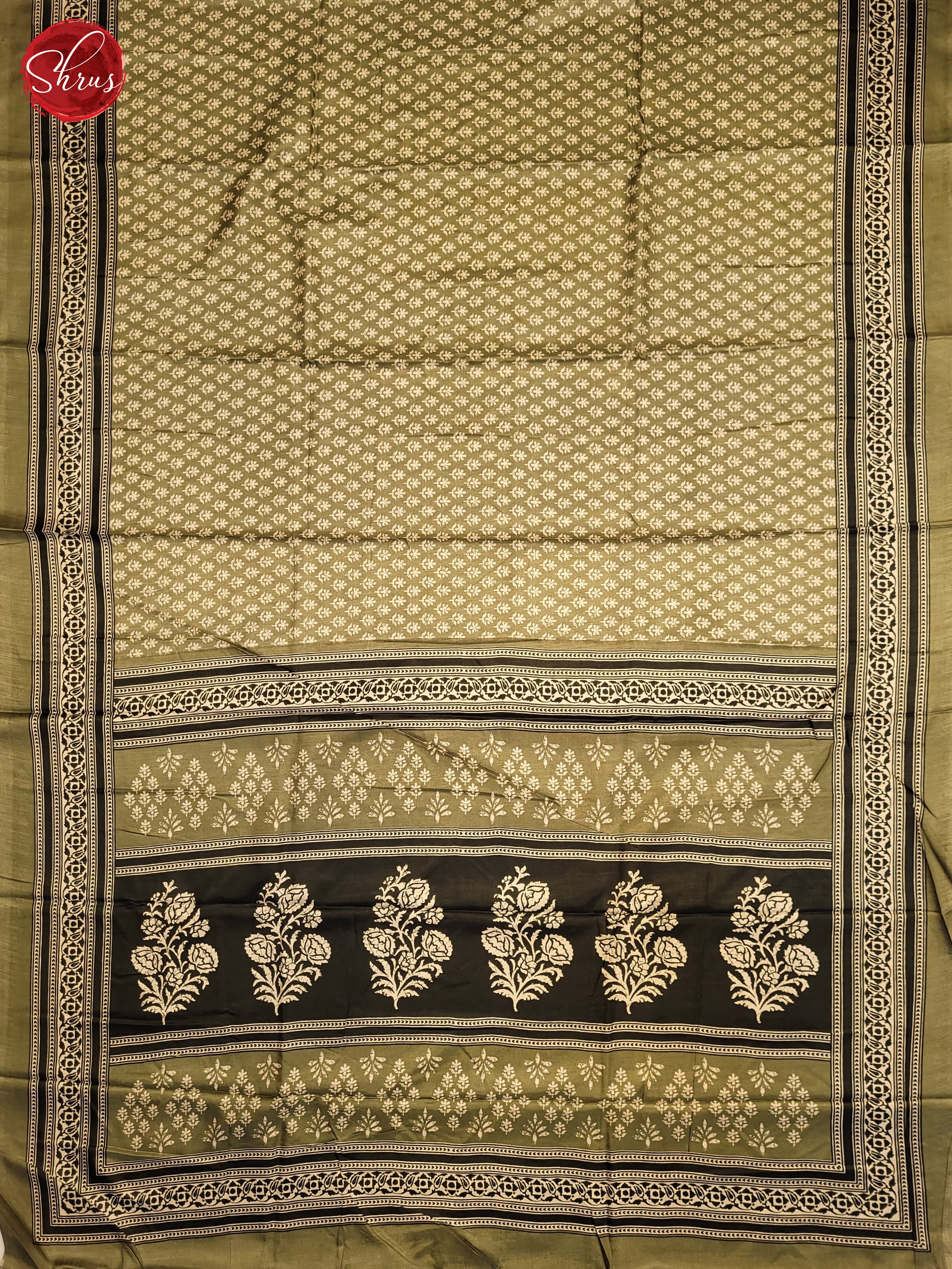 Elachi Green & Black - Semi Crepe Saree - Shop on ShrusEternity.com