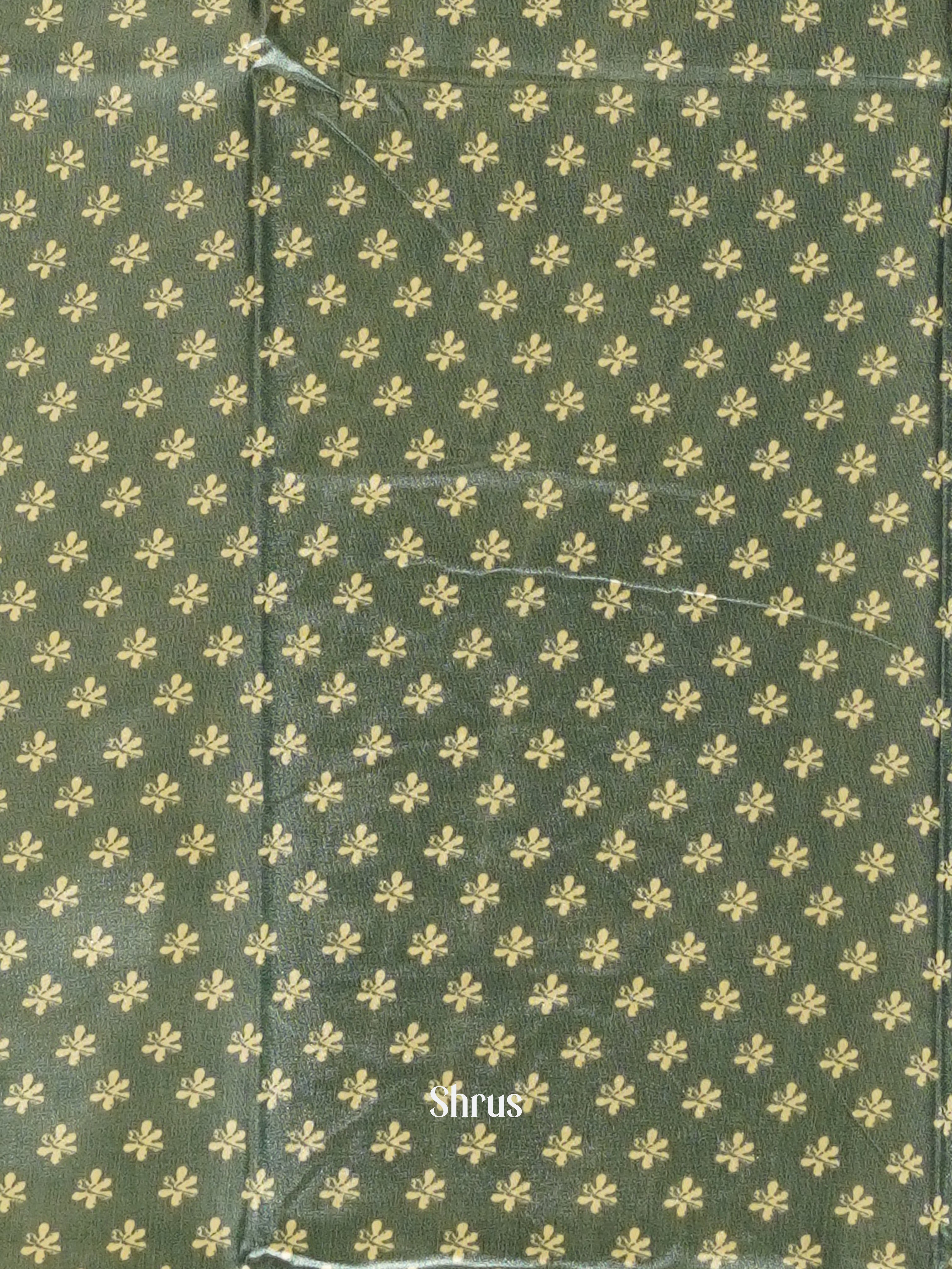 Bluish Grey & Black - Semi Crepe Saree - Shop on ShrusEternity.com