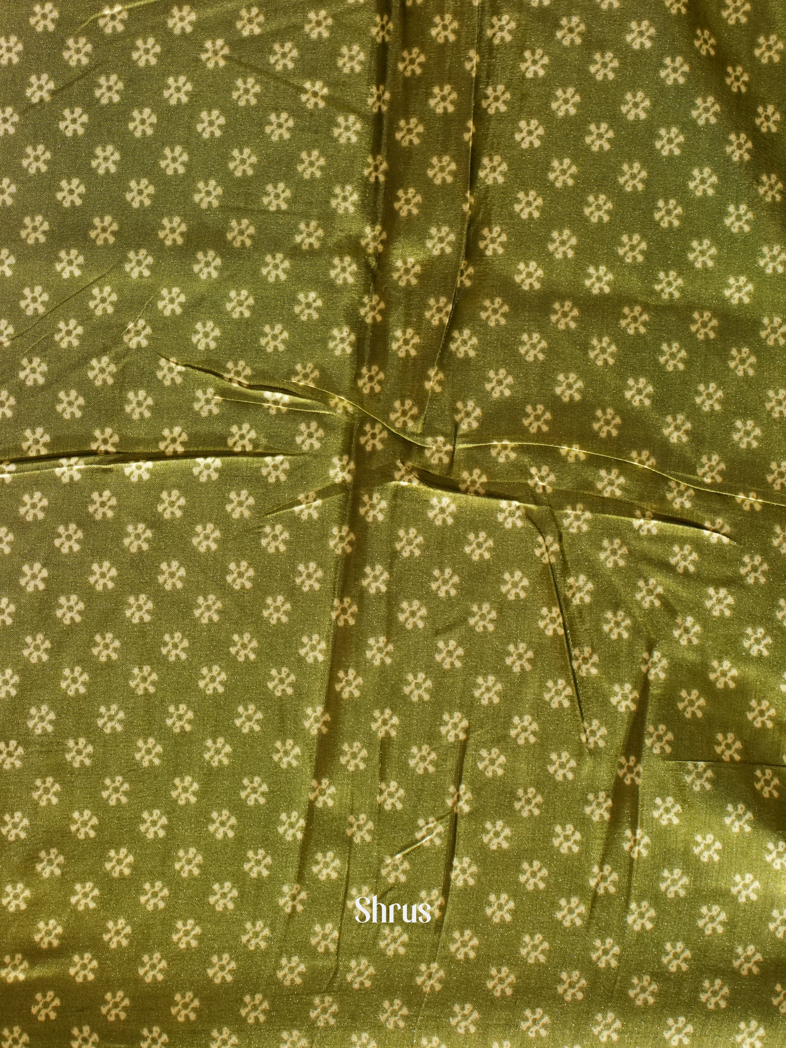 Green(Single tone) - Semi Crepe Saree - Shop on ShrusEternity.com