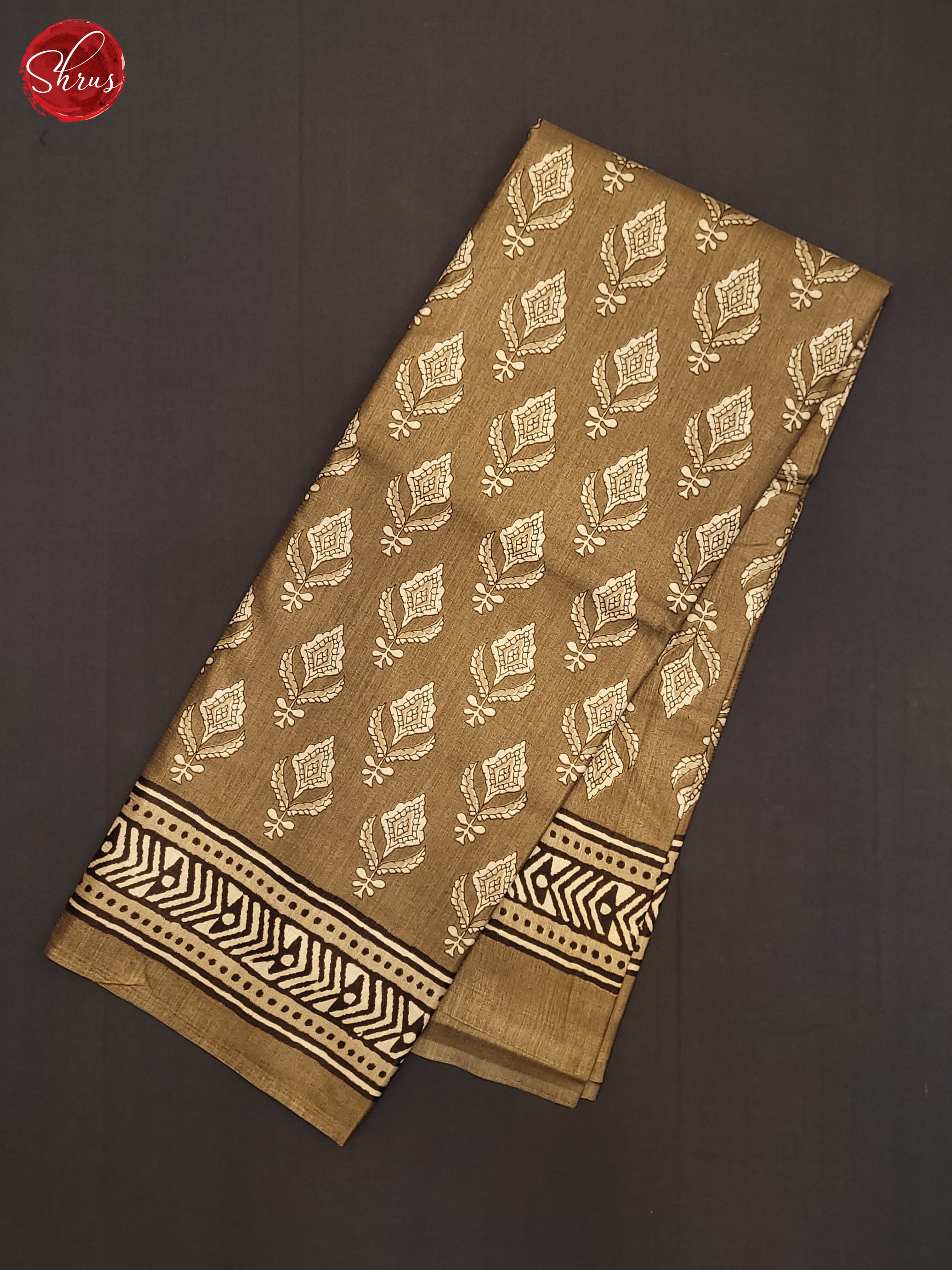 Brown(Single Tone) - Semi Crepe Saree - Shop on ShrusEternity.com
