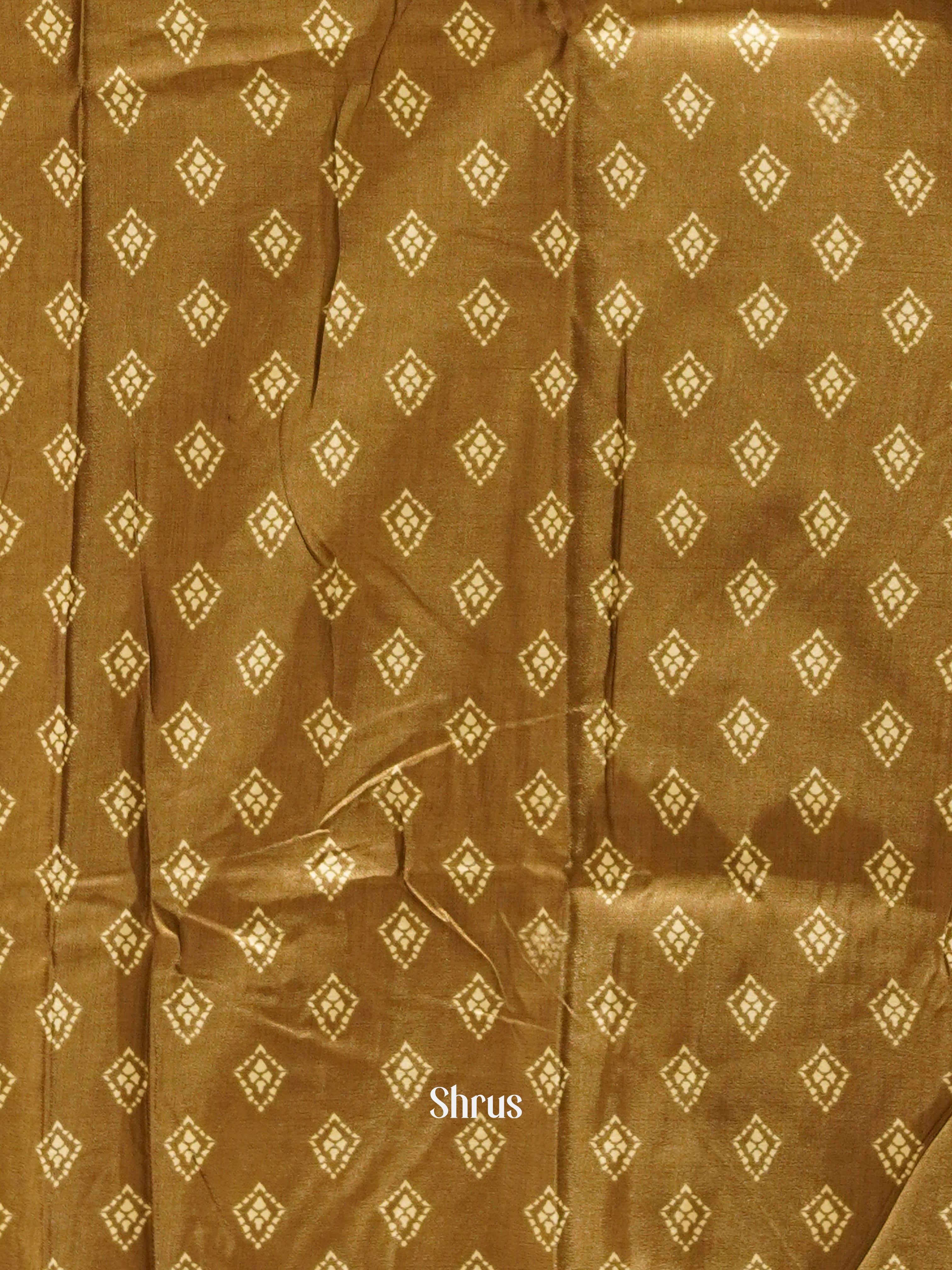 Brown(Single Tone) - Semi Crepe Saree - Shop on ShrusEternity.com