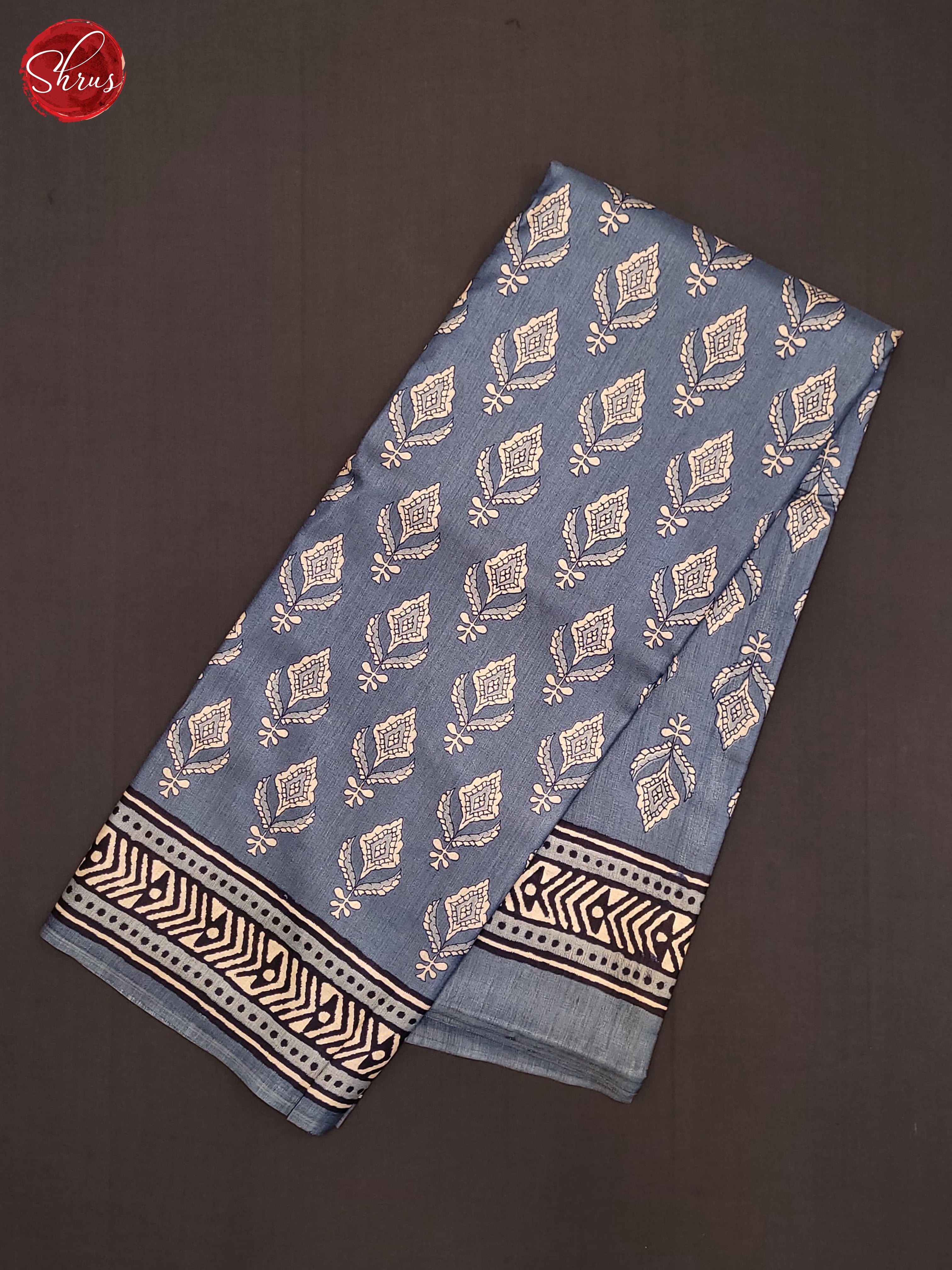 Blue(Single Tone) - Semi Crepe Saree - Shop on ShrusEternity.com