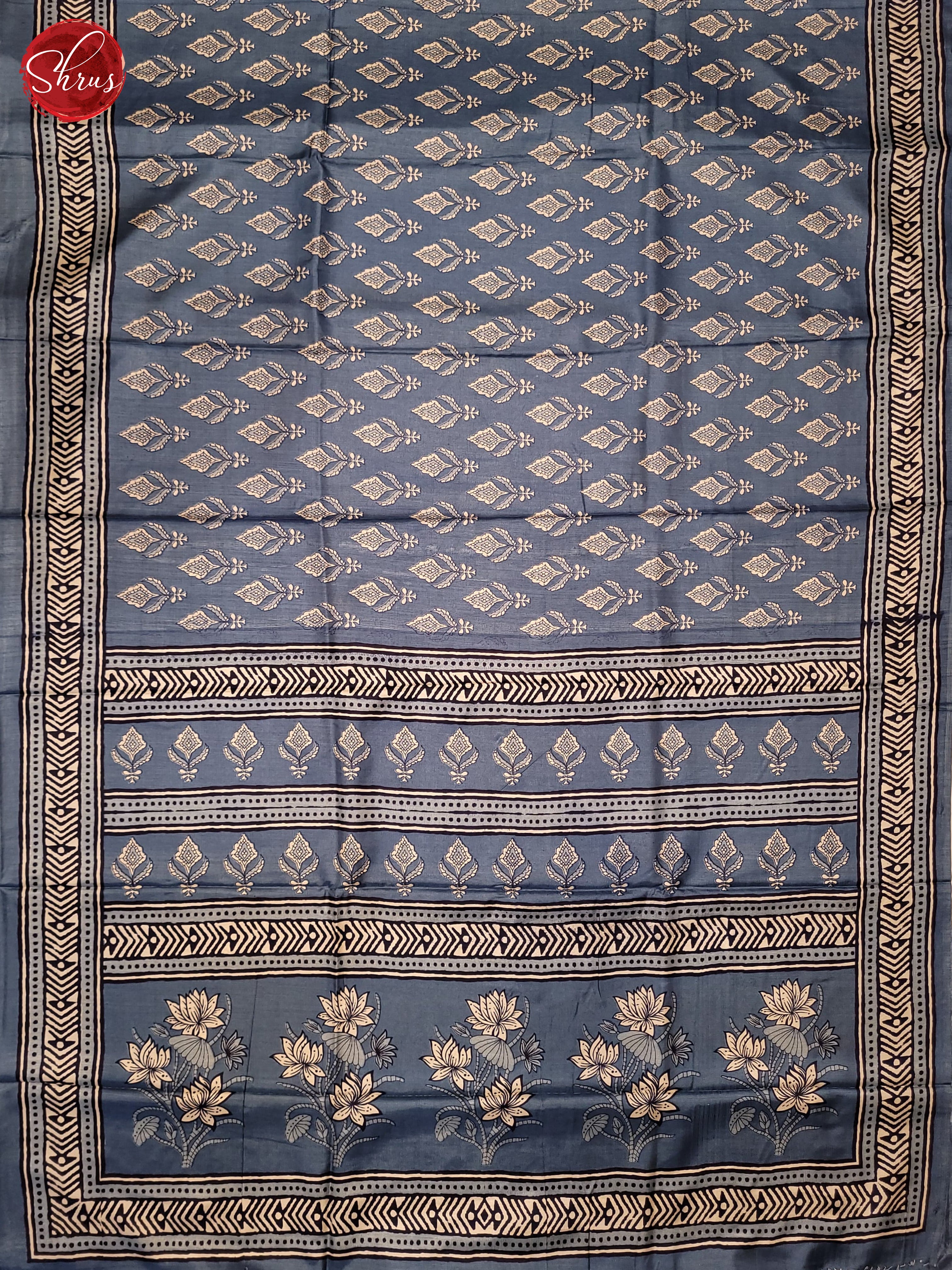 Blue(Single Tone) - Semi Crepe Saree - Shop on ShrusEternity.com