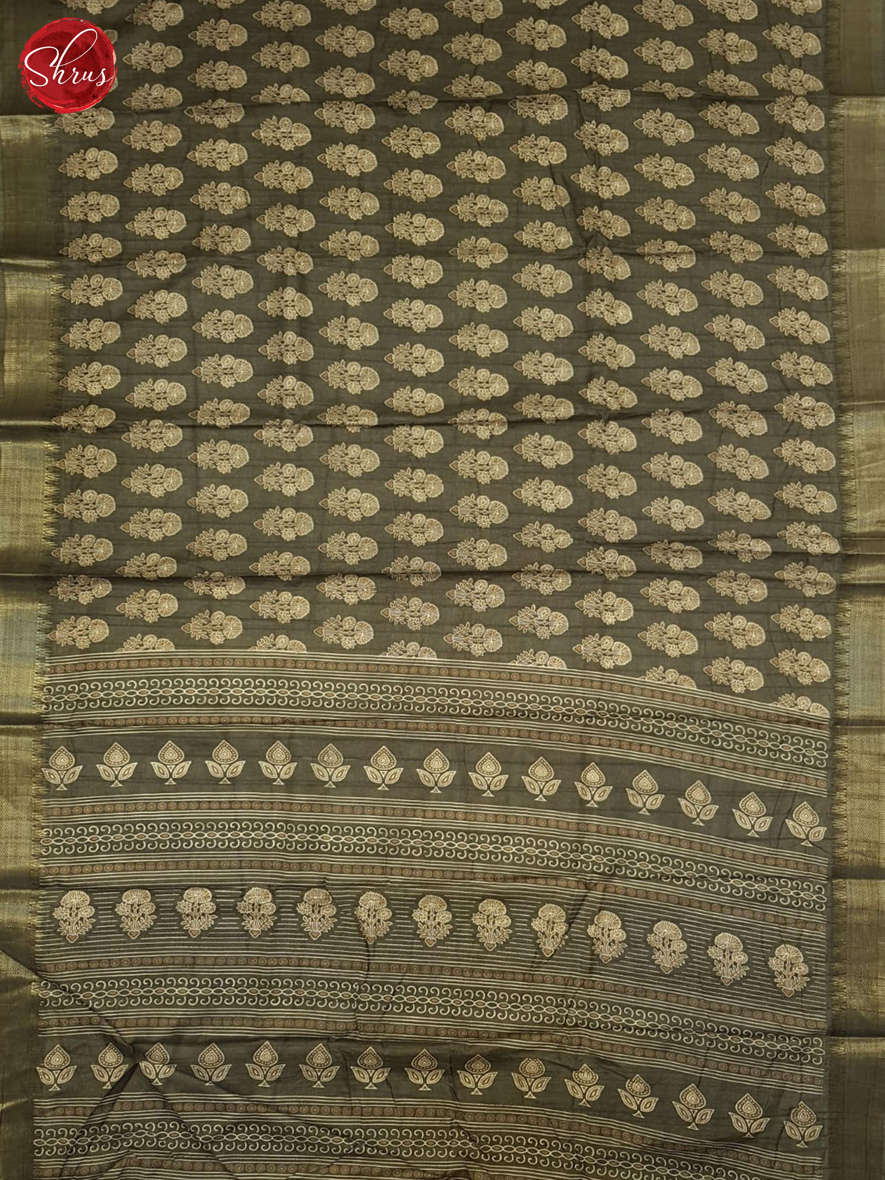 Brown(Single Tone) - Semi crepe Saree - Shop on ShrusEternity.com