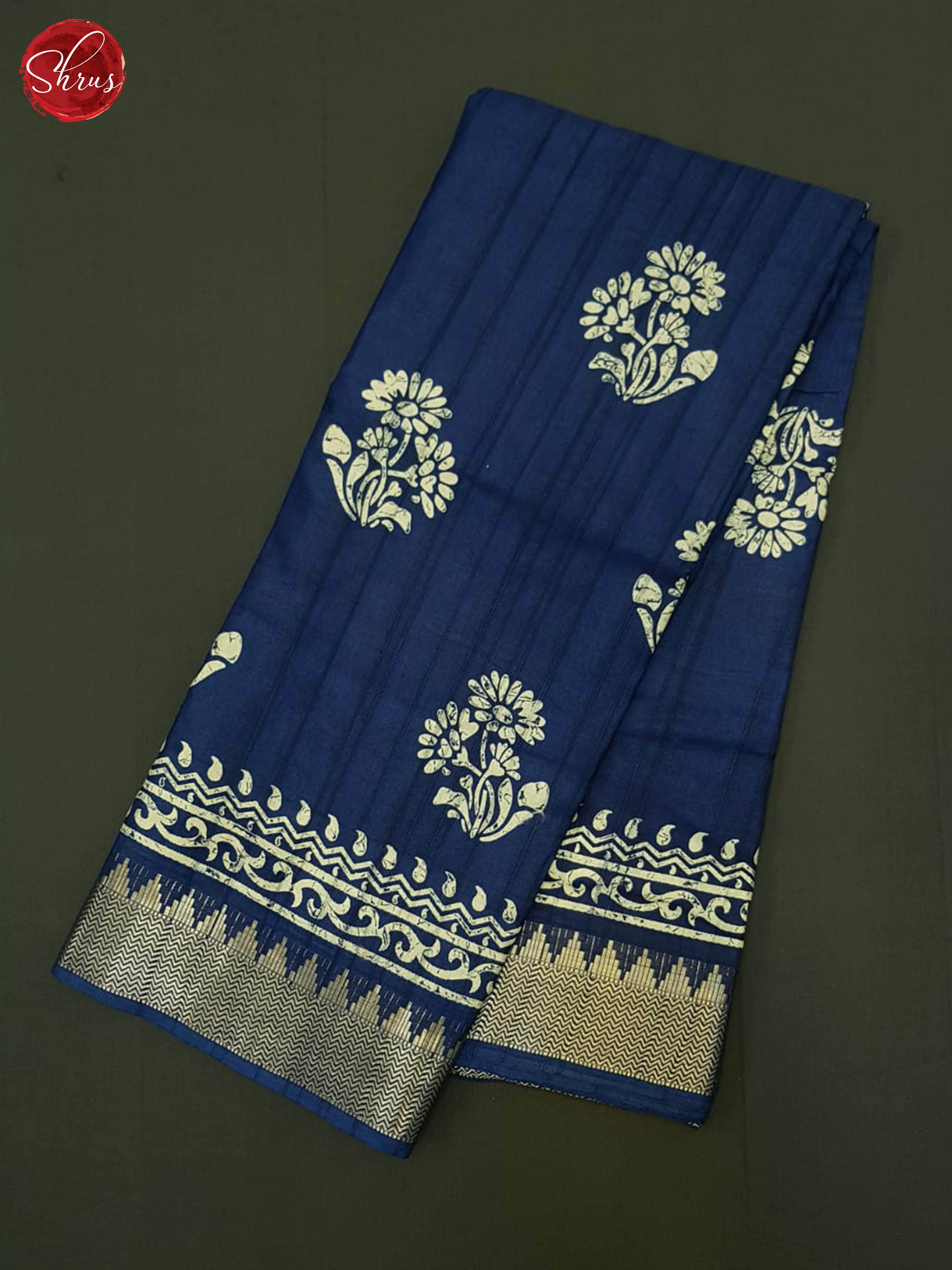 Blue(single Tone) - Semi crepe Saree - Shop on ShrusEternity.com