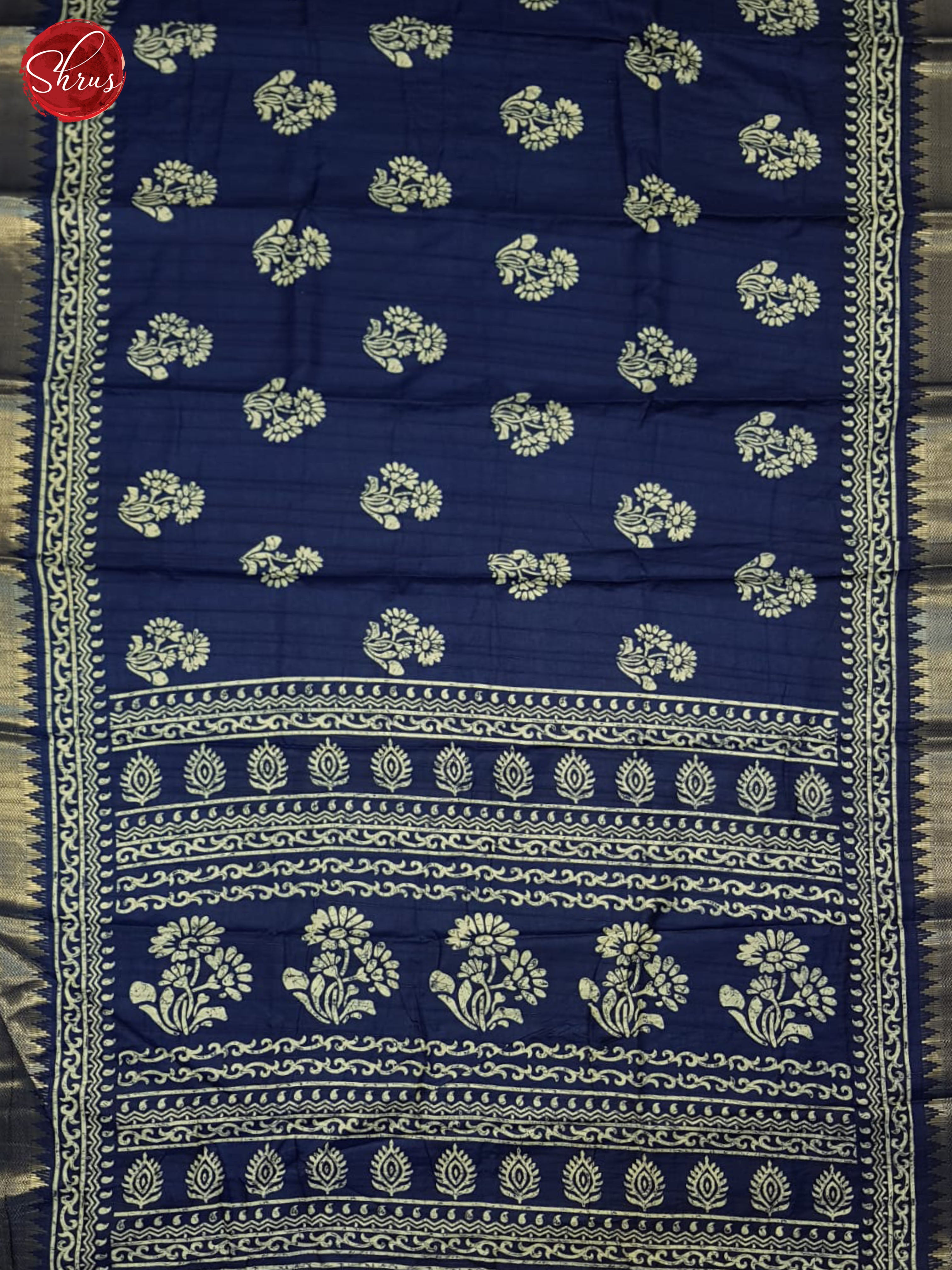 Blue(single Tone) - Semi crepe Saree - Shop on ShrusEternity.com