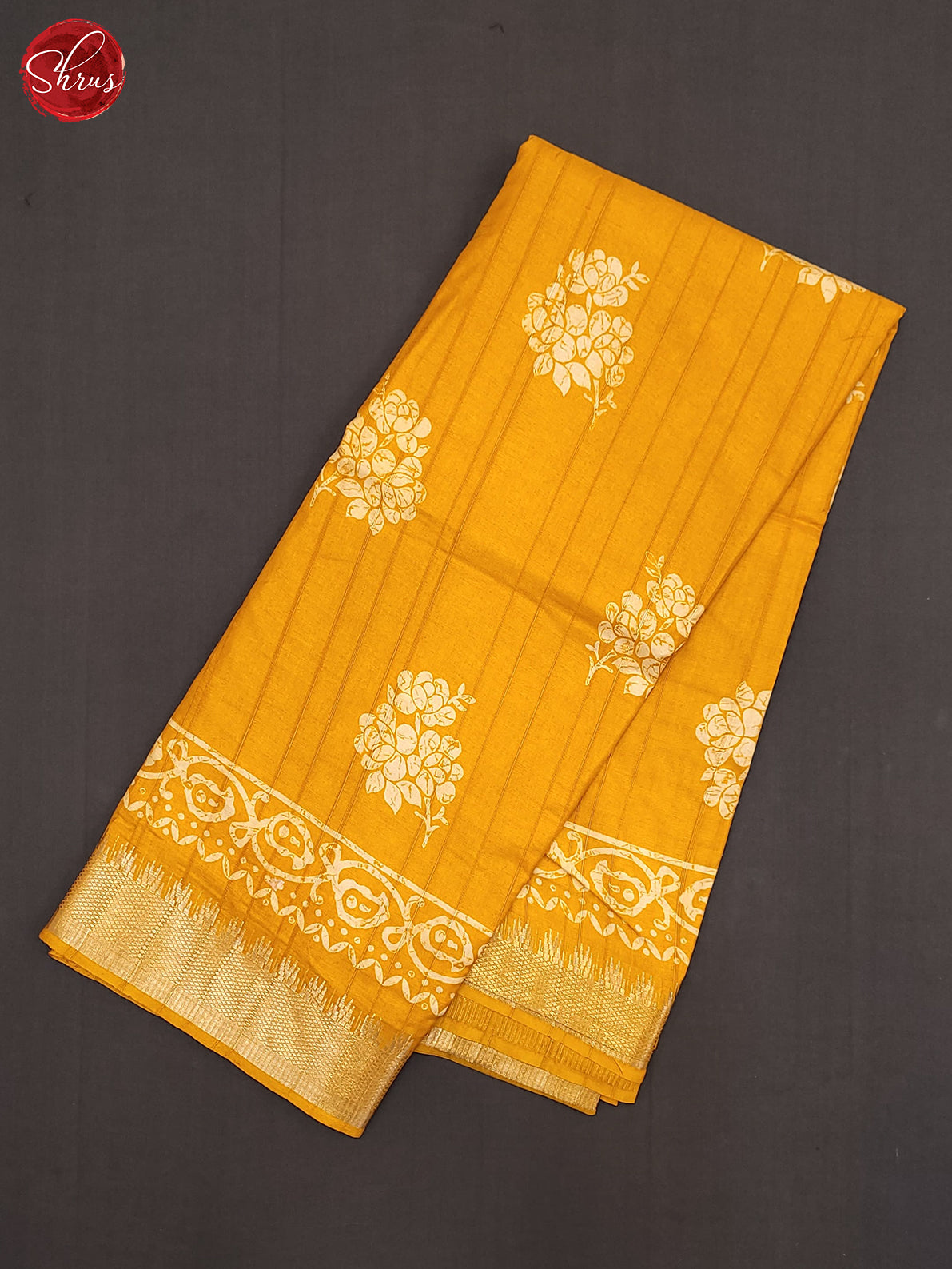 Yellow(Single Tone) - Semi Crepe Saree - Shop on ShrusEternity.com