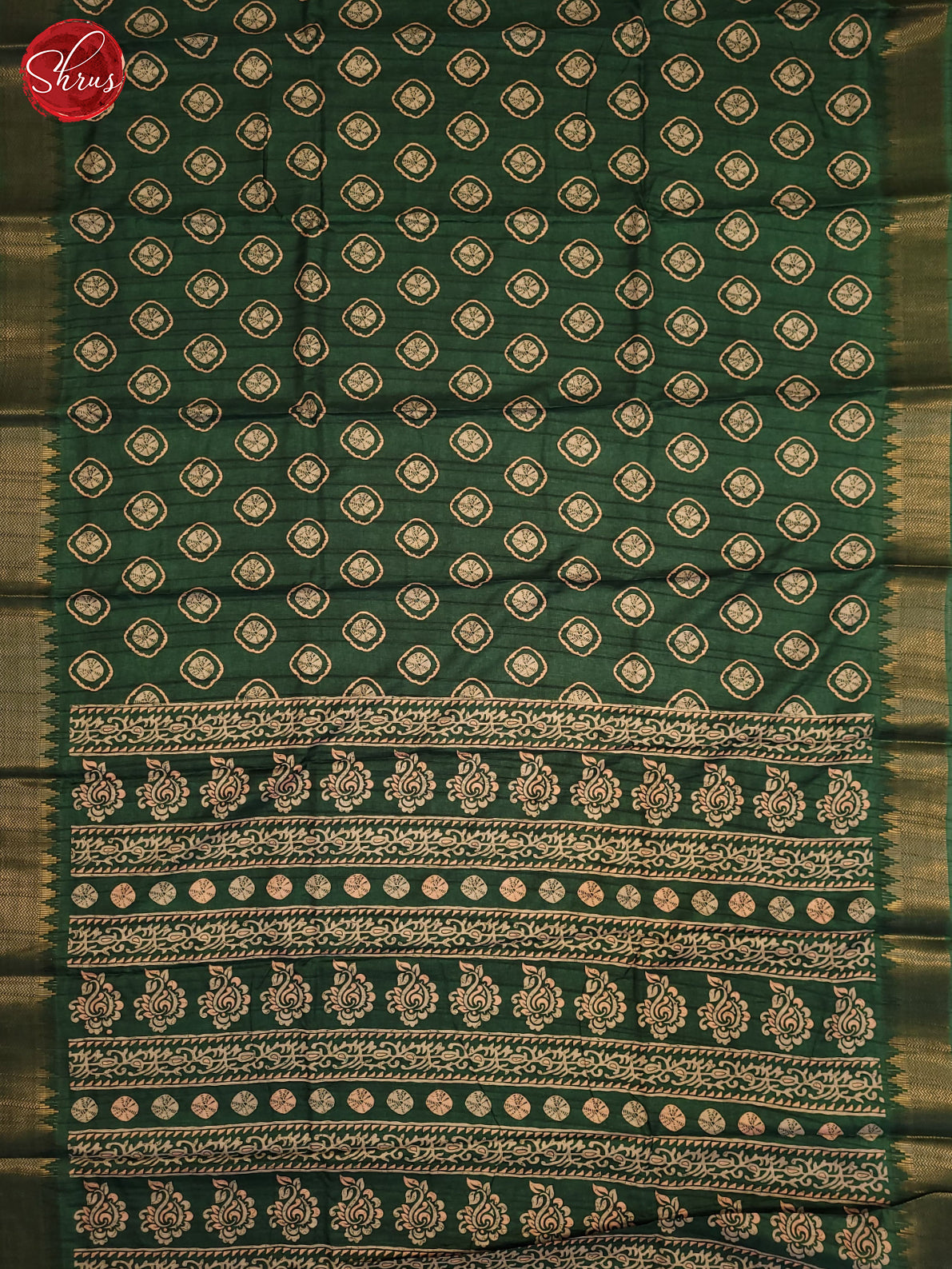 Green(SIngle tone) - Semi Crepe Saree - Shop on ShrusEternity.com
