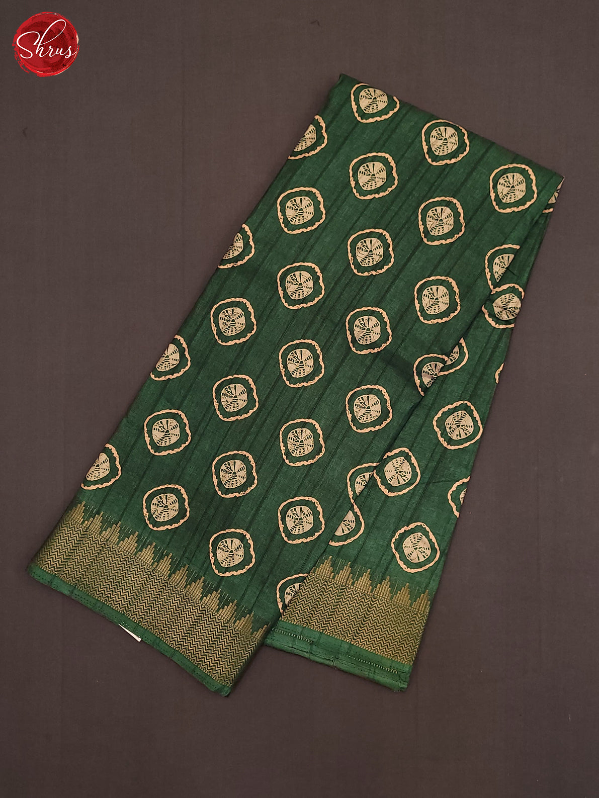 Green(SIngle tone) - Semi Crepe Saree - Shop on ShrusEternity.com