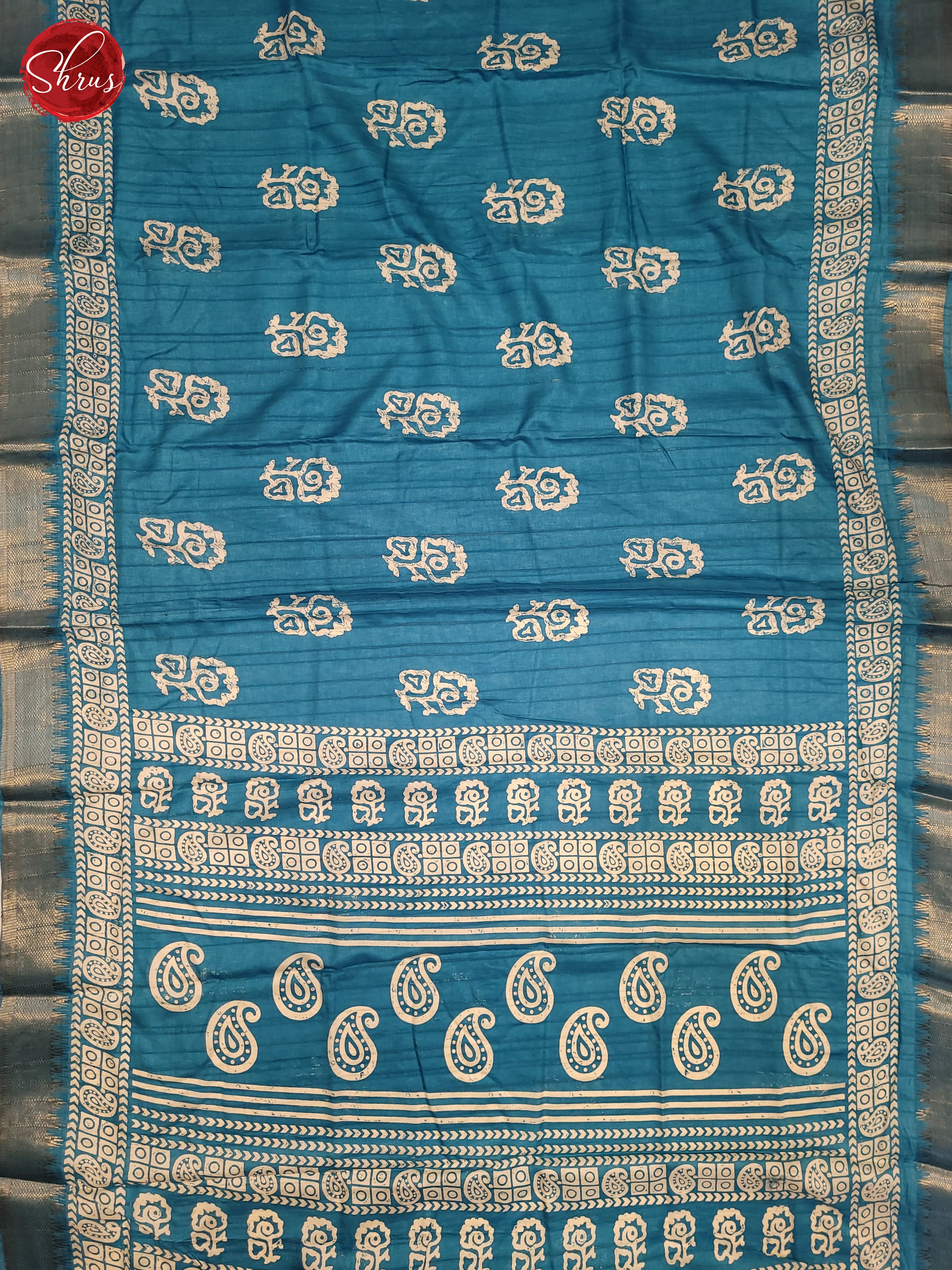 Blue(Single Tone)- Semi Crepe Saree - Shop on ShrusEternity.com