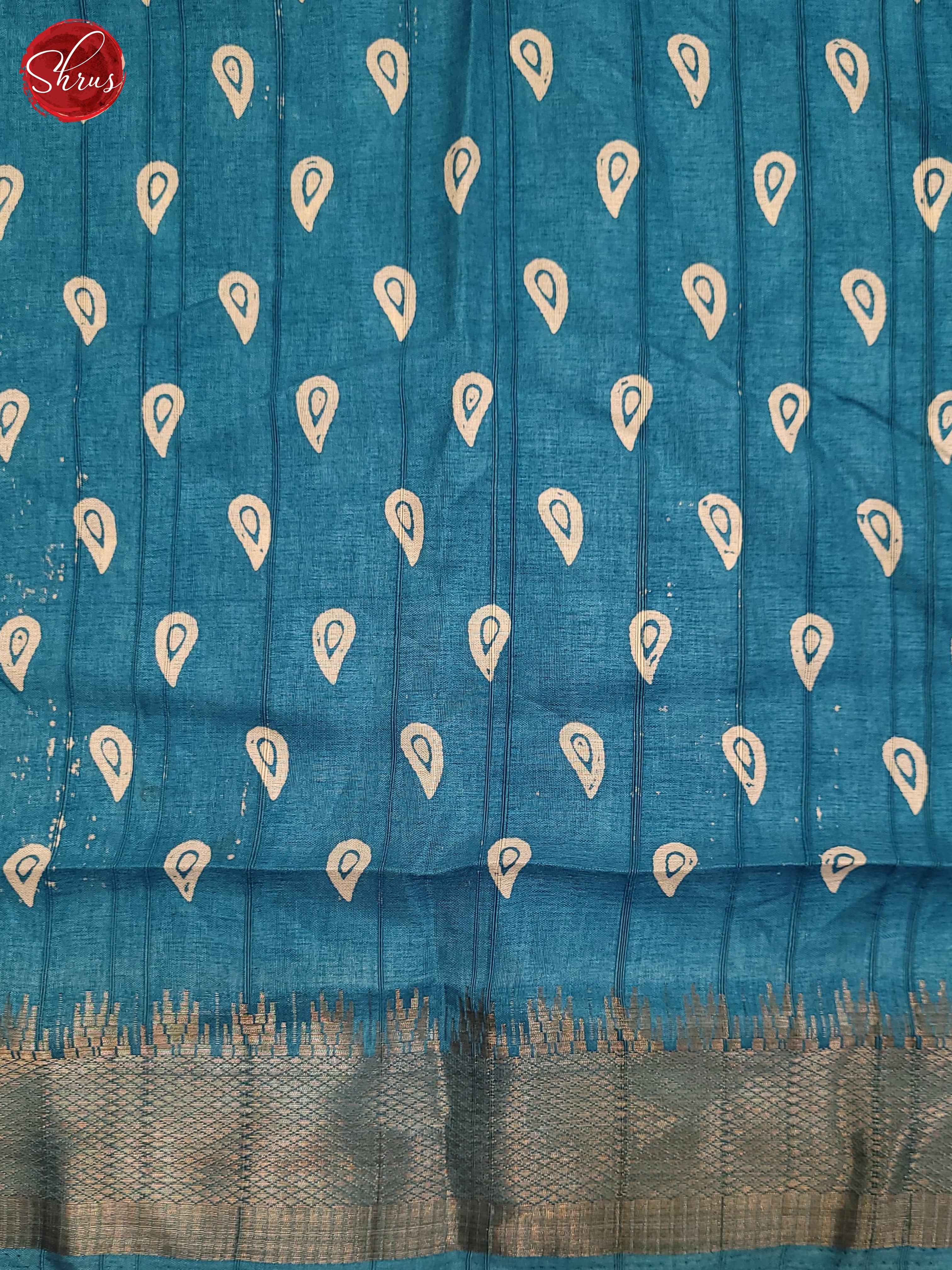 Blue(Single Tone)- Semi Crepe Saree - Shop on ShrusEternity.com