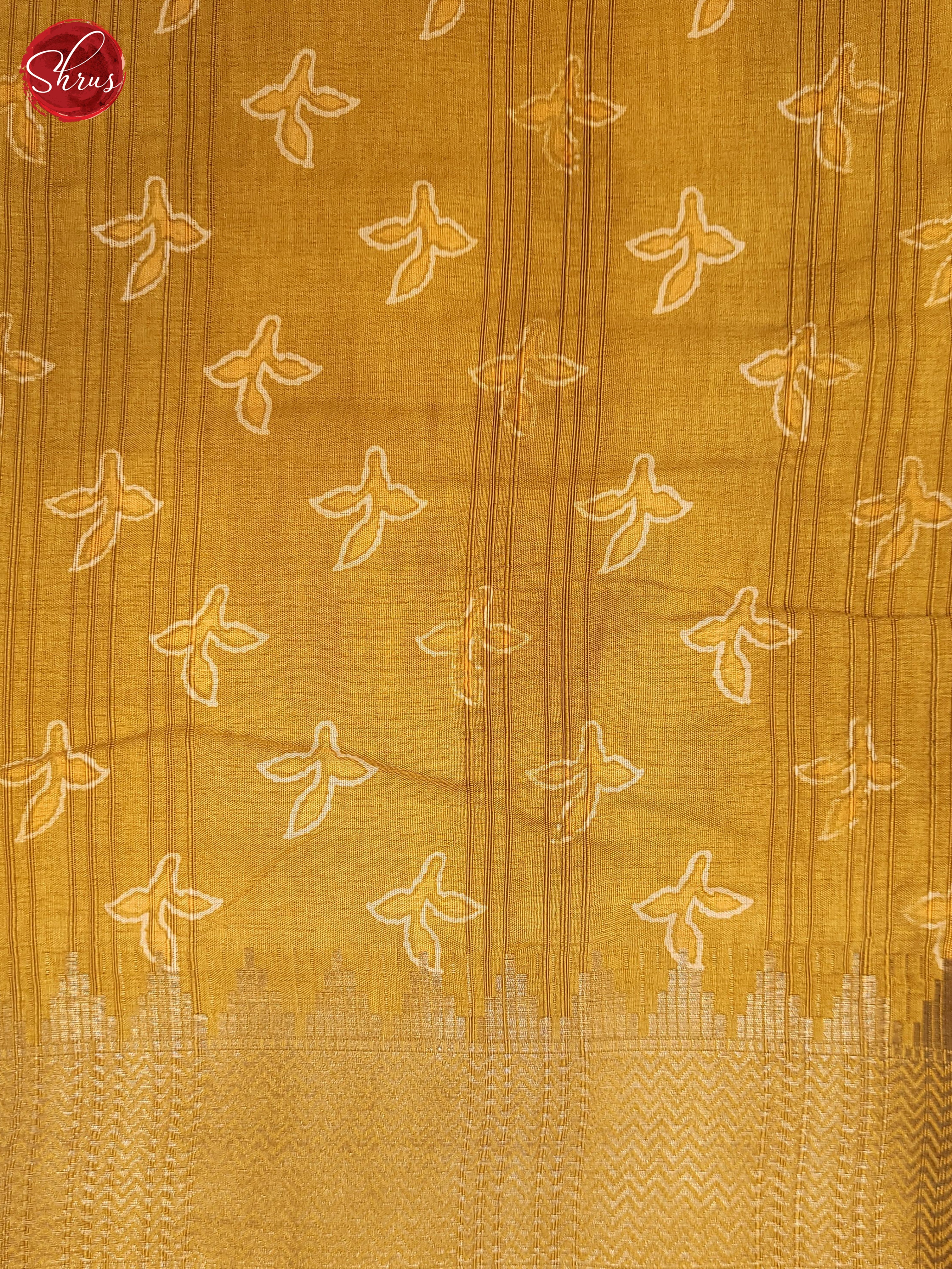 Mustard(Single Tone)- Semi Crepe Saree - Shop on ShrusEternity.com