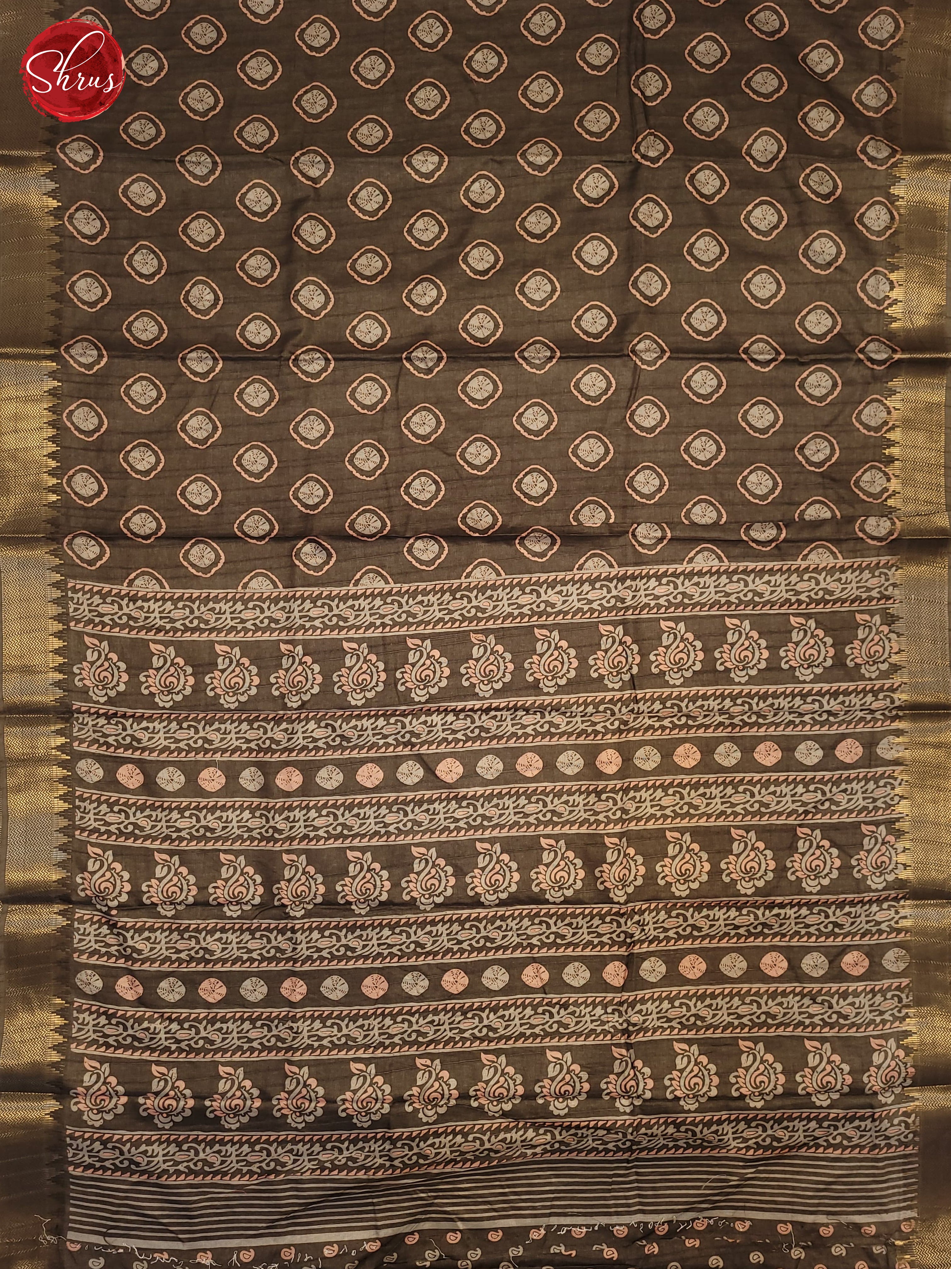 Grey(Single Tone) - Semi Crepe Saree - Shop on ShrusEternity.com