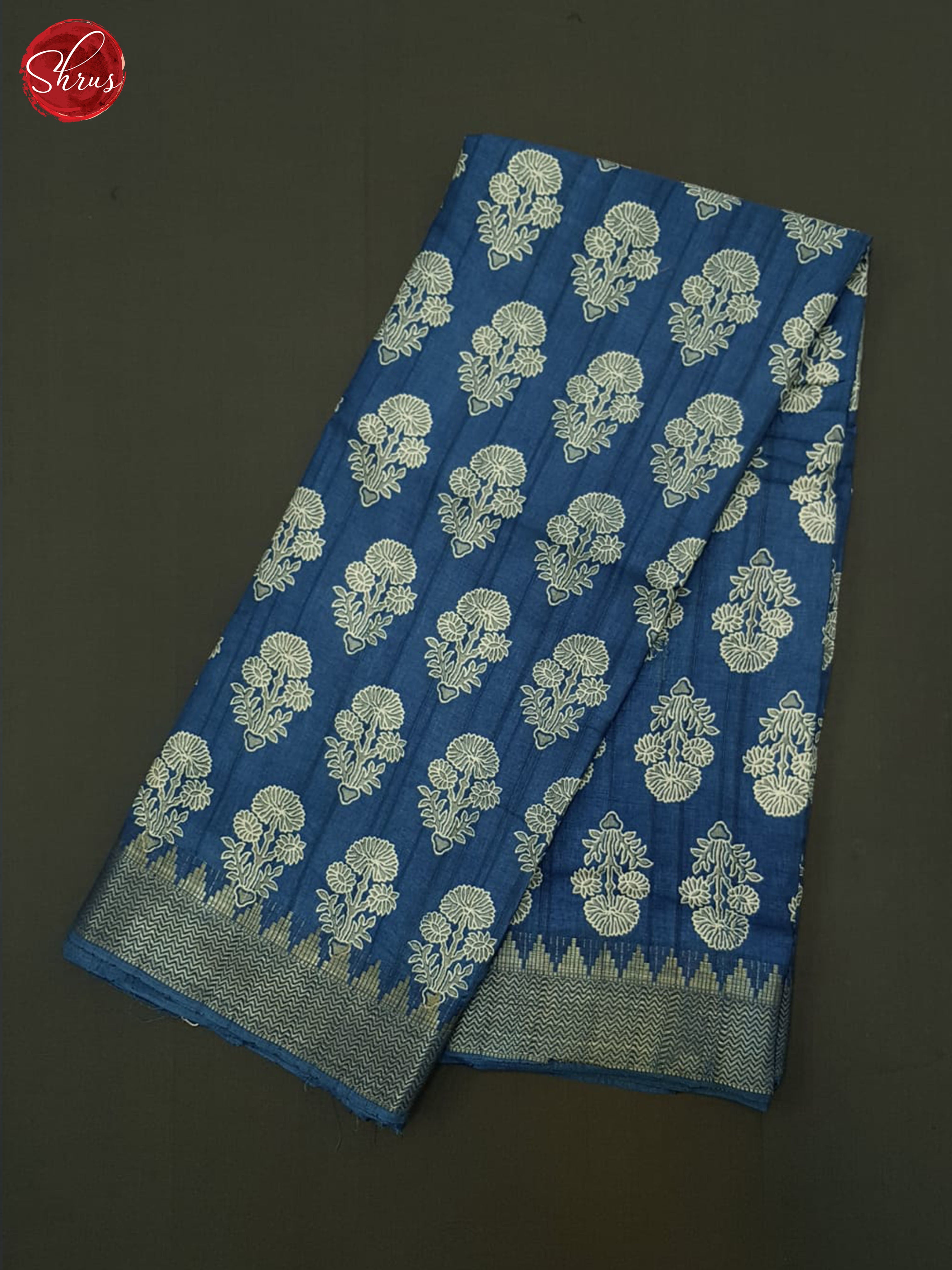 Blue(Single Tone) - Semi Crepe Saree - Shop on ShrusEternity.com