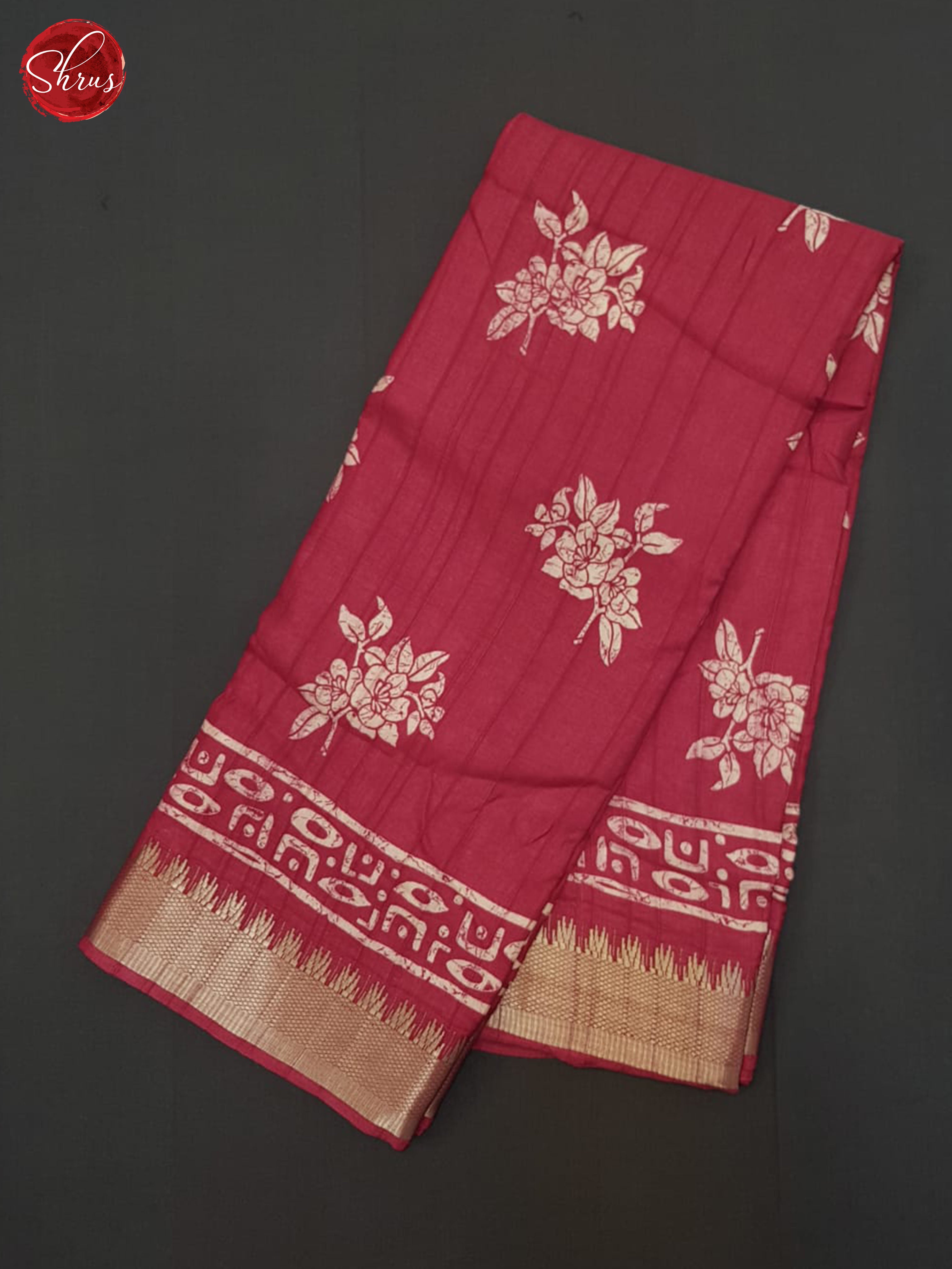 Pink(SIngle Tone) - Semi Crepe Saree - Shop on ShrusEternity.com