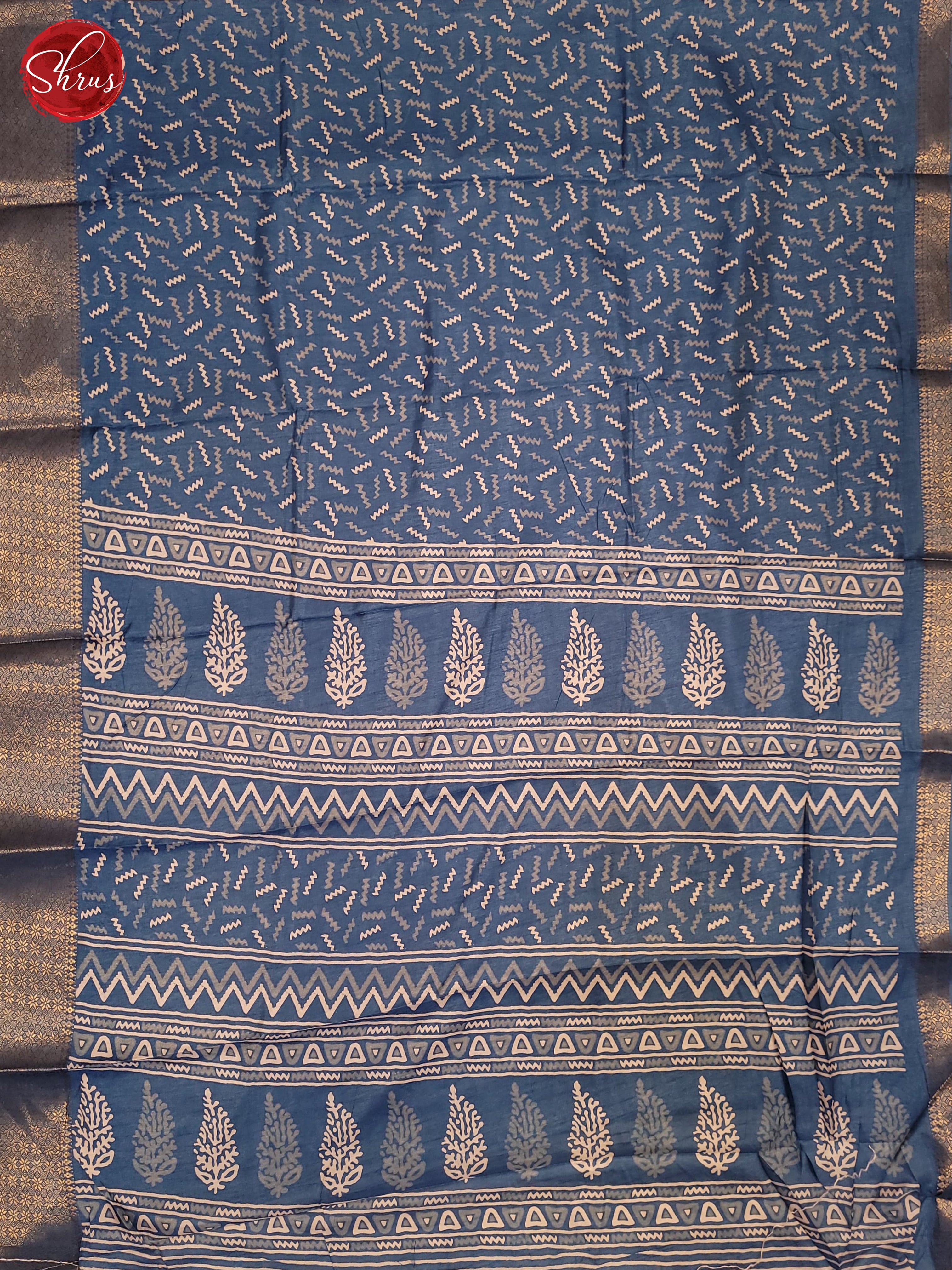 Blue(Single Tone)- Semi Crepe Saree - Shop on ShrusEternity.com