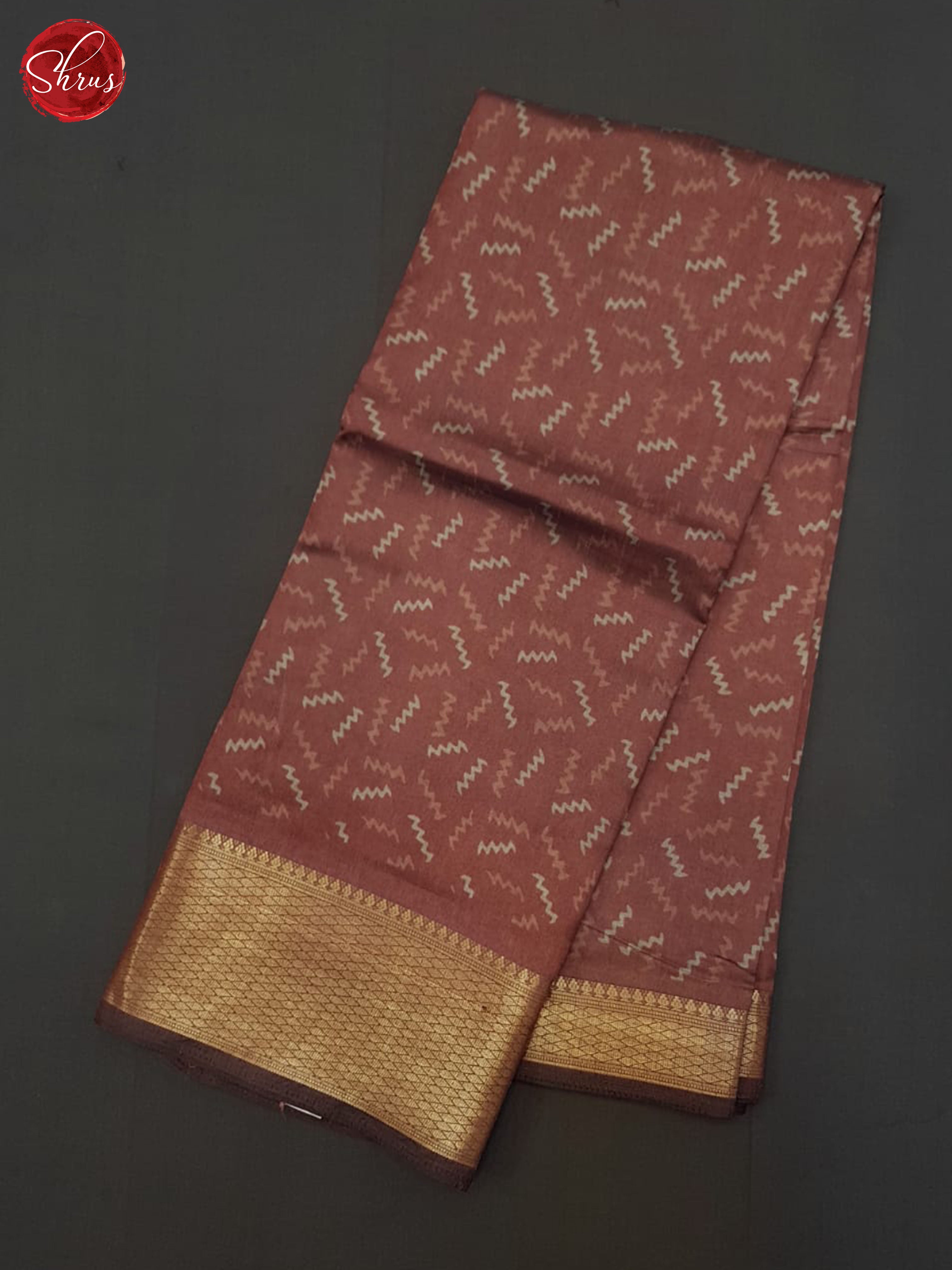 Brown(Single Tone) - Semi Crepe Saree - Shop on ShrusEternity.com