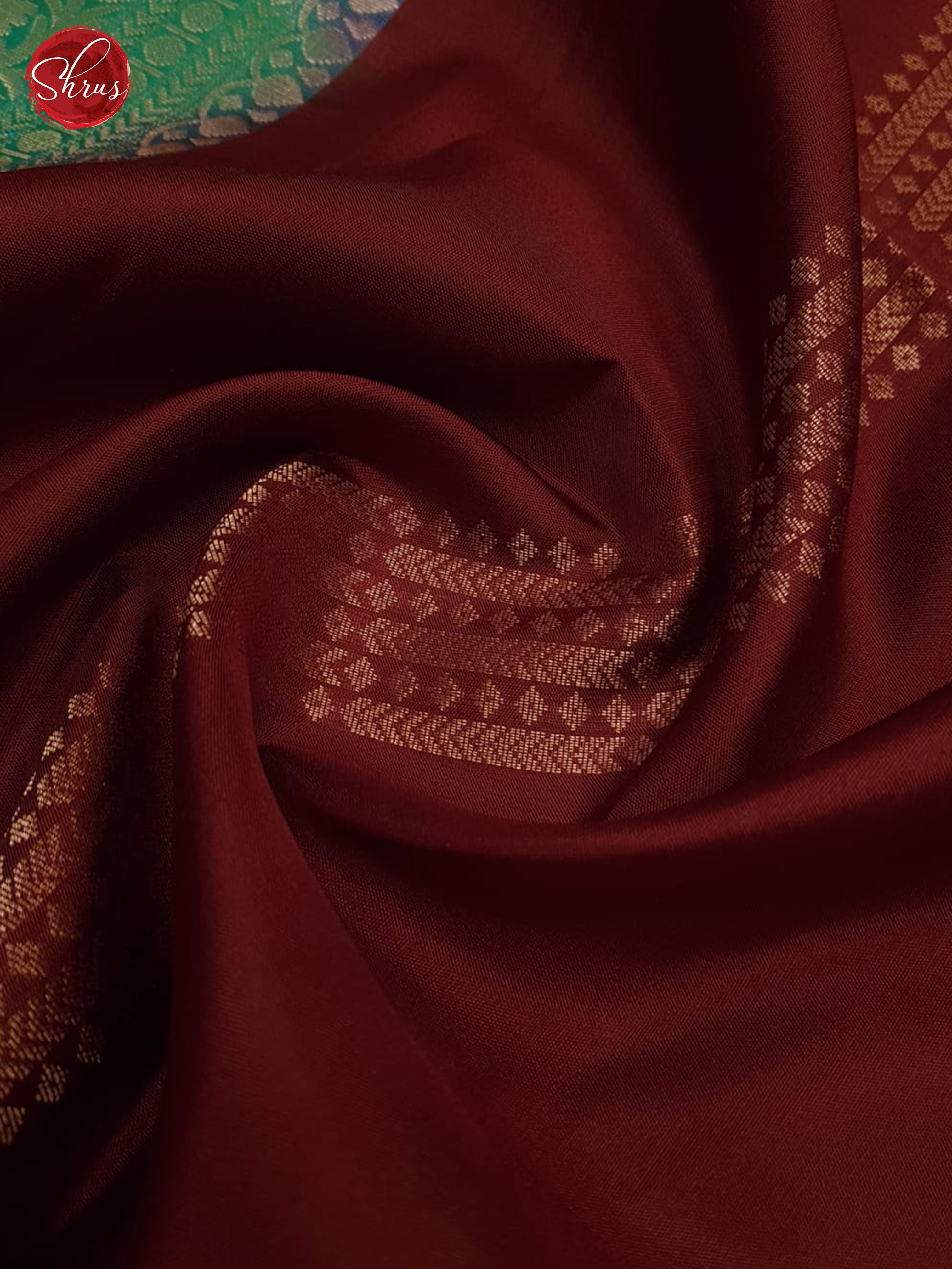 Araku Maroon And Green-Soft silk Saree-4