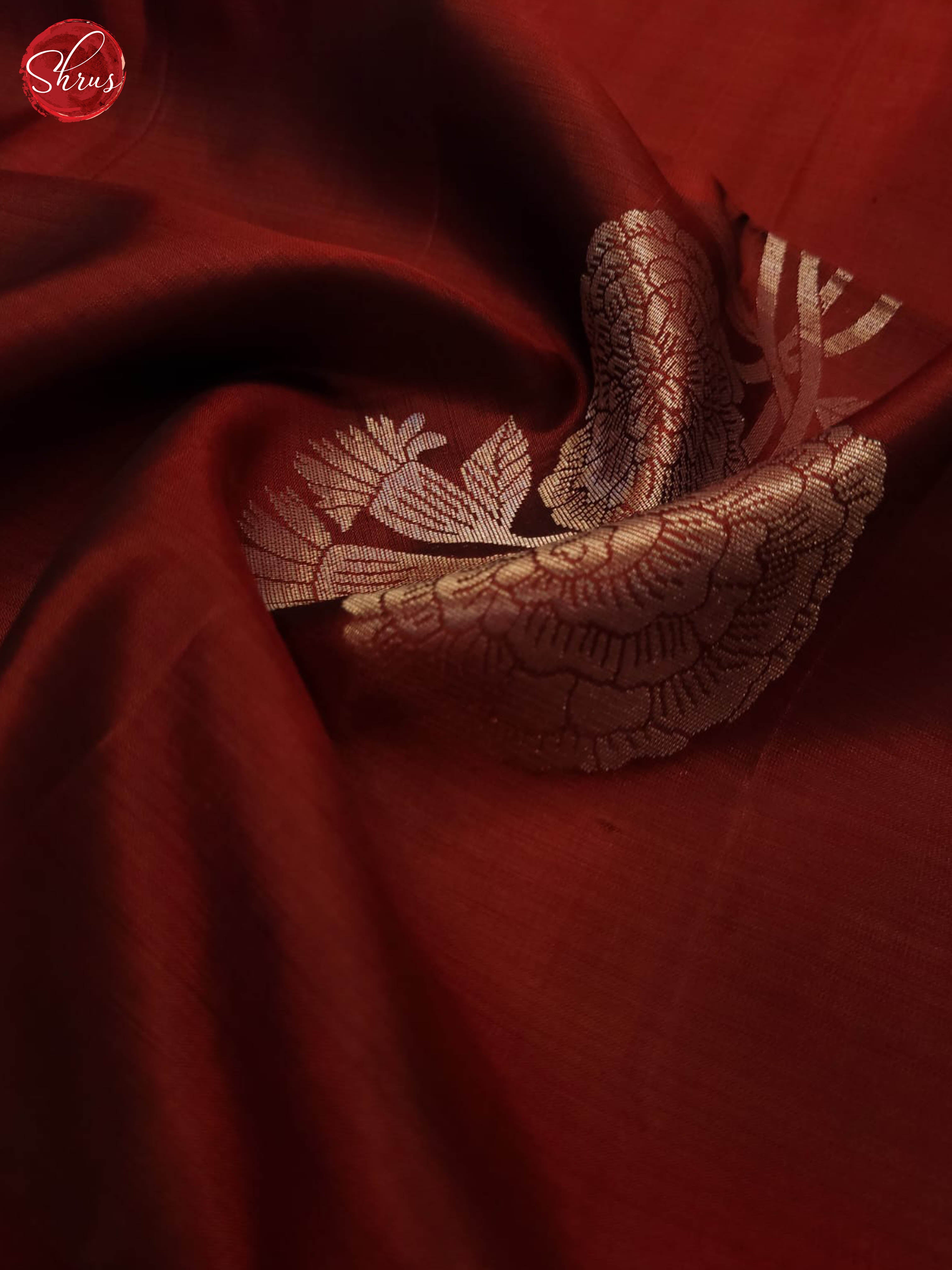 Maroon & Green - Soft Silk Saree-4