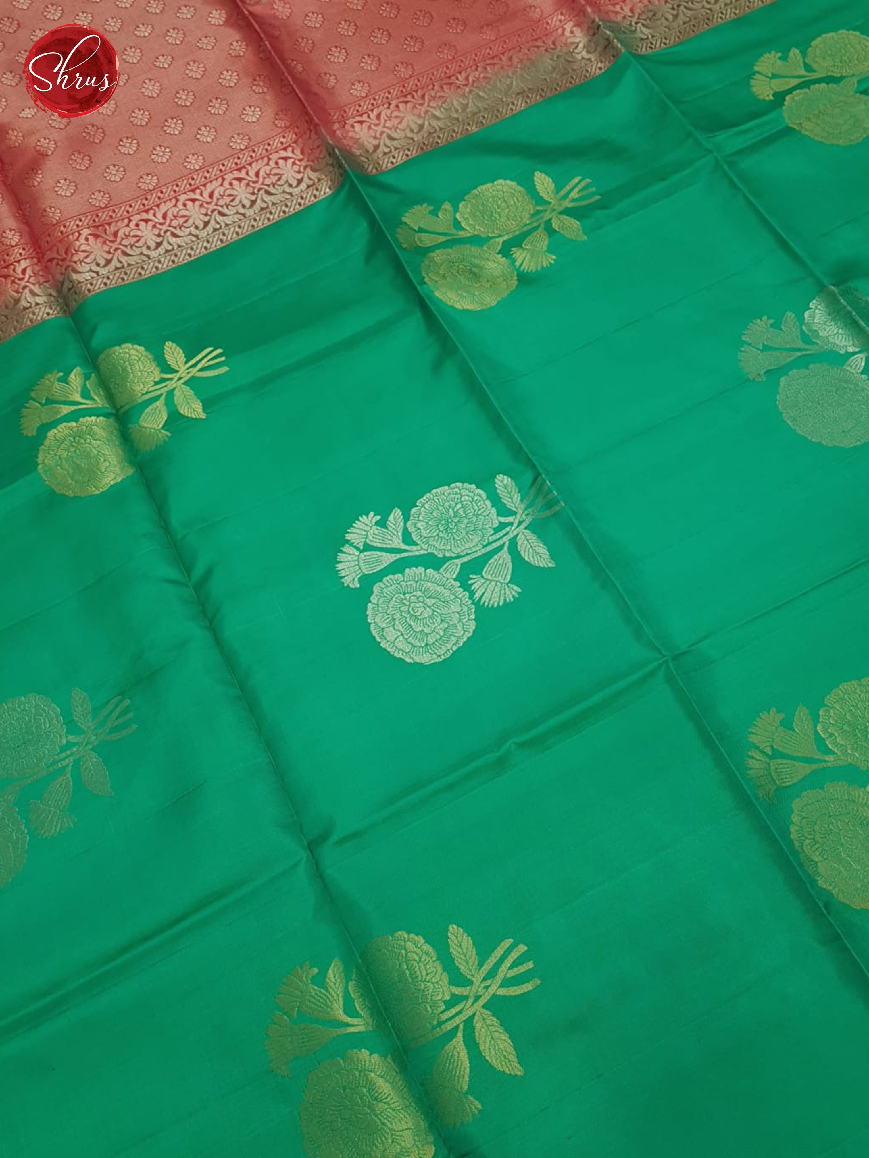 Green And Pink-Soft silk saree-3