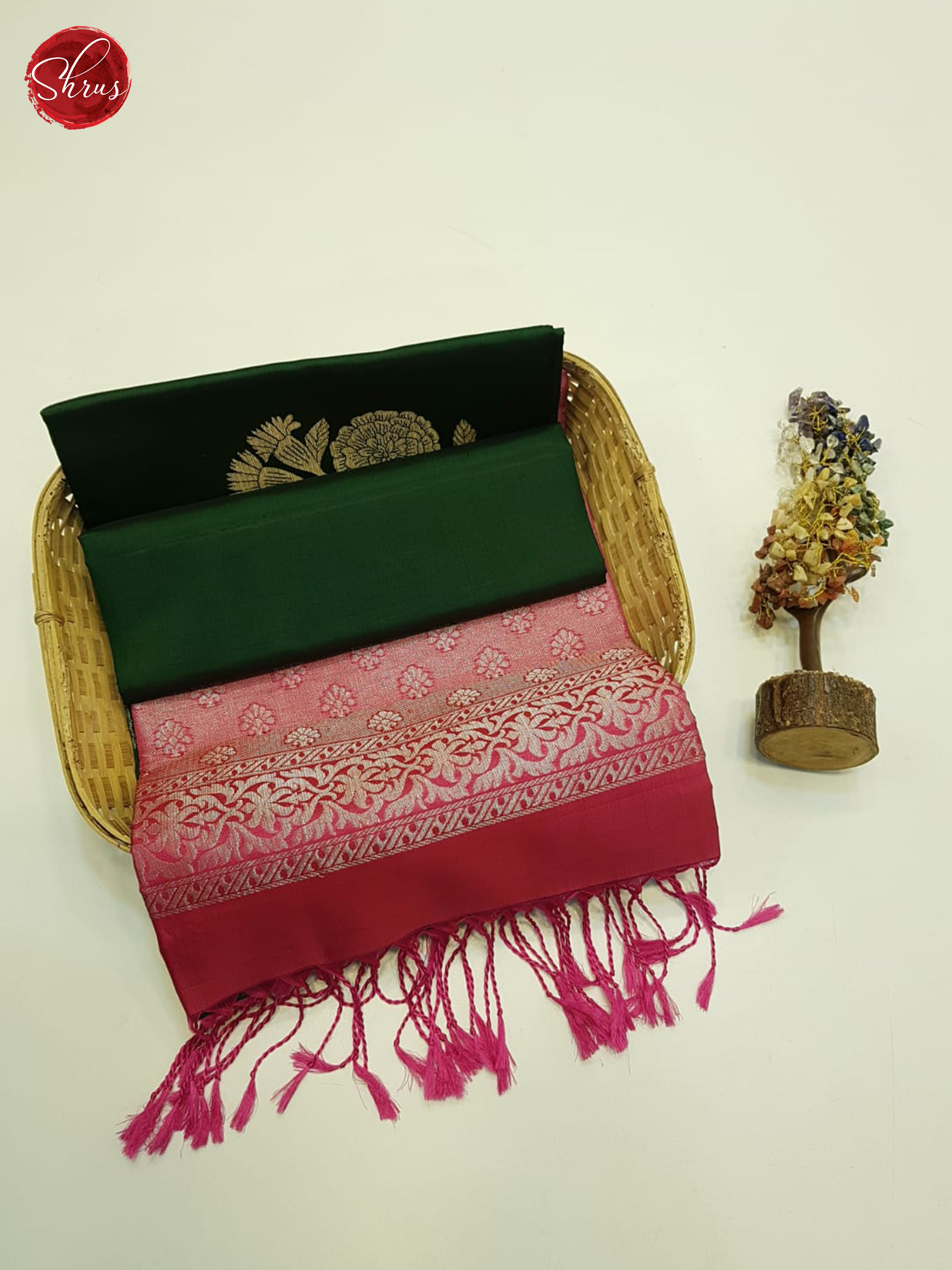 Green And Pink-Soft silk saree-1