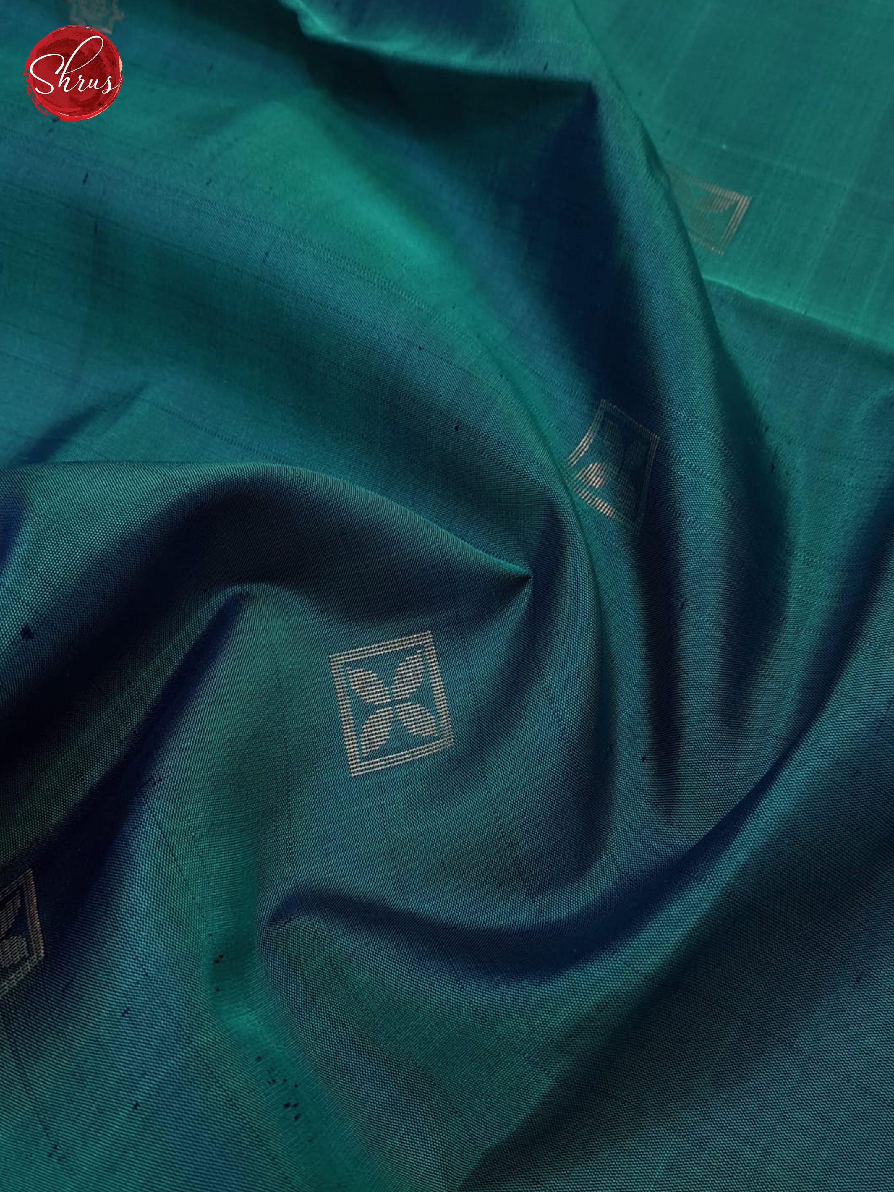 Blue And green -Soft silk saree-5