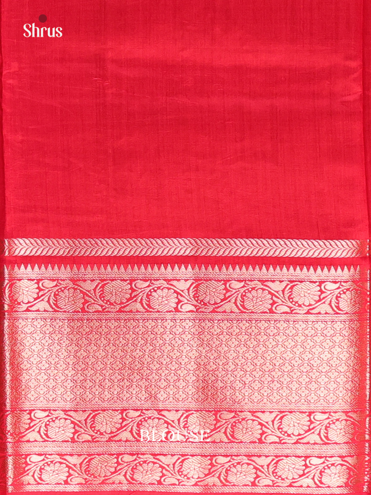 Mustard & Red - Tussar Saree -1