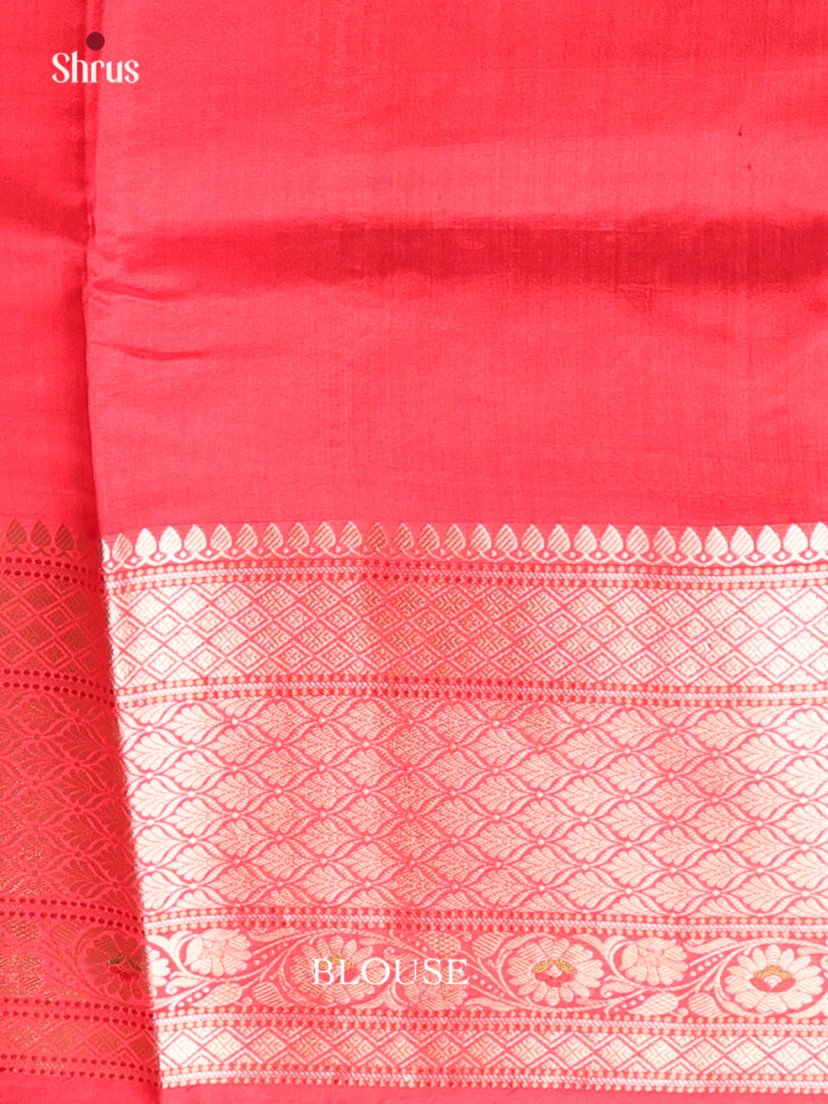 flower design Green & Red - Tussar Saree-1