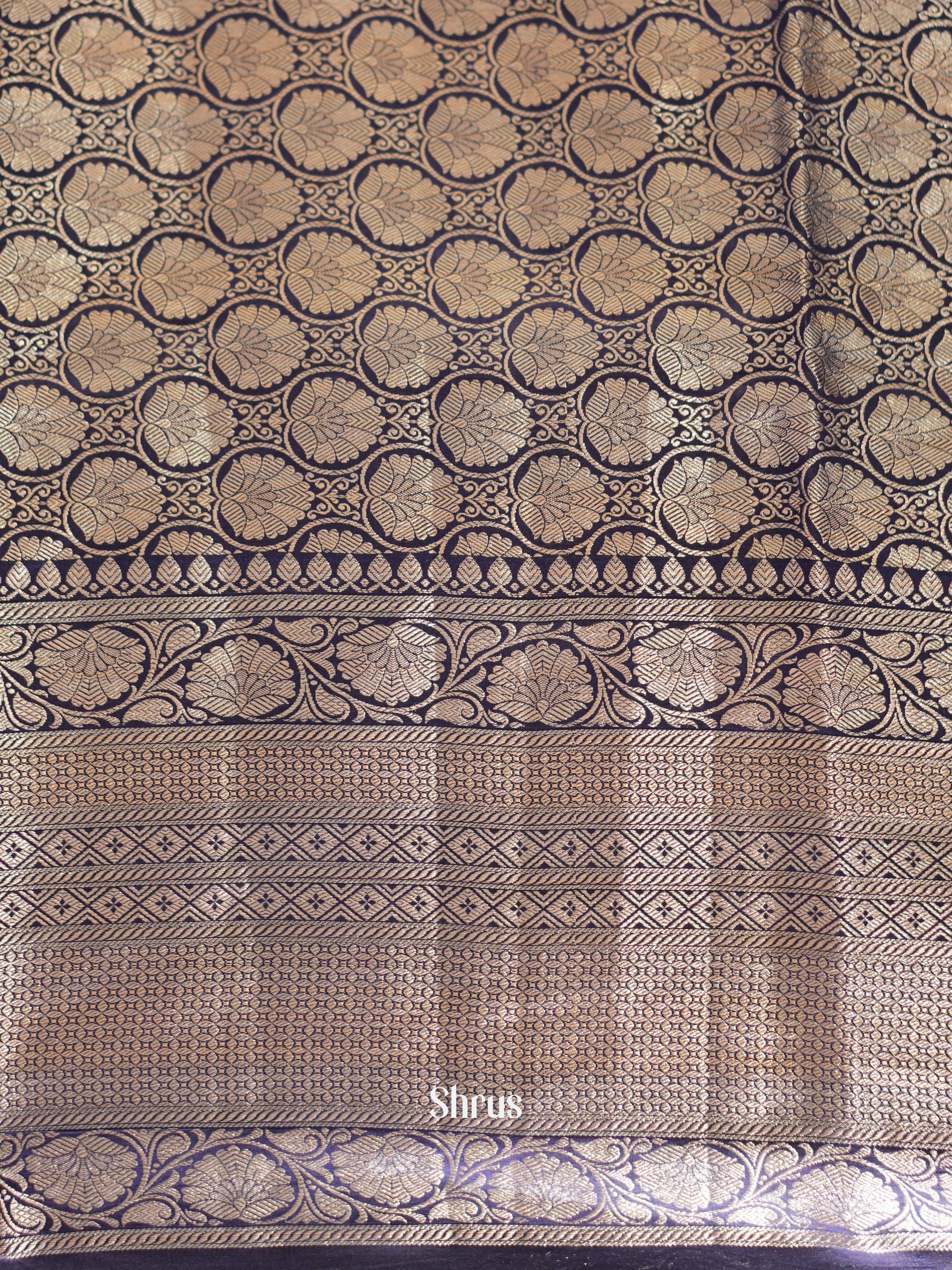 Wine And Green- Tussar Saree - Shop on ShrusEternity.com