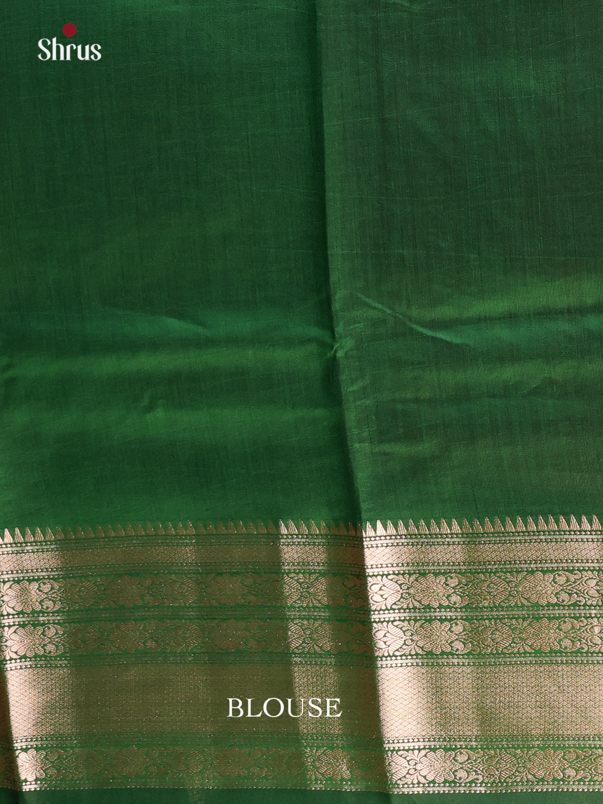 Red & Green gold border - Tussar Saree-2