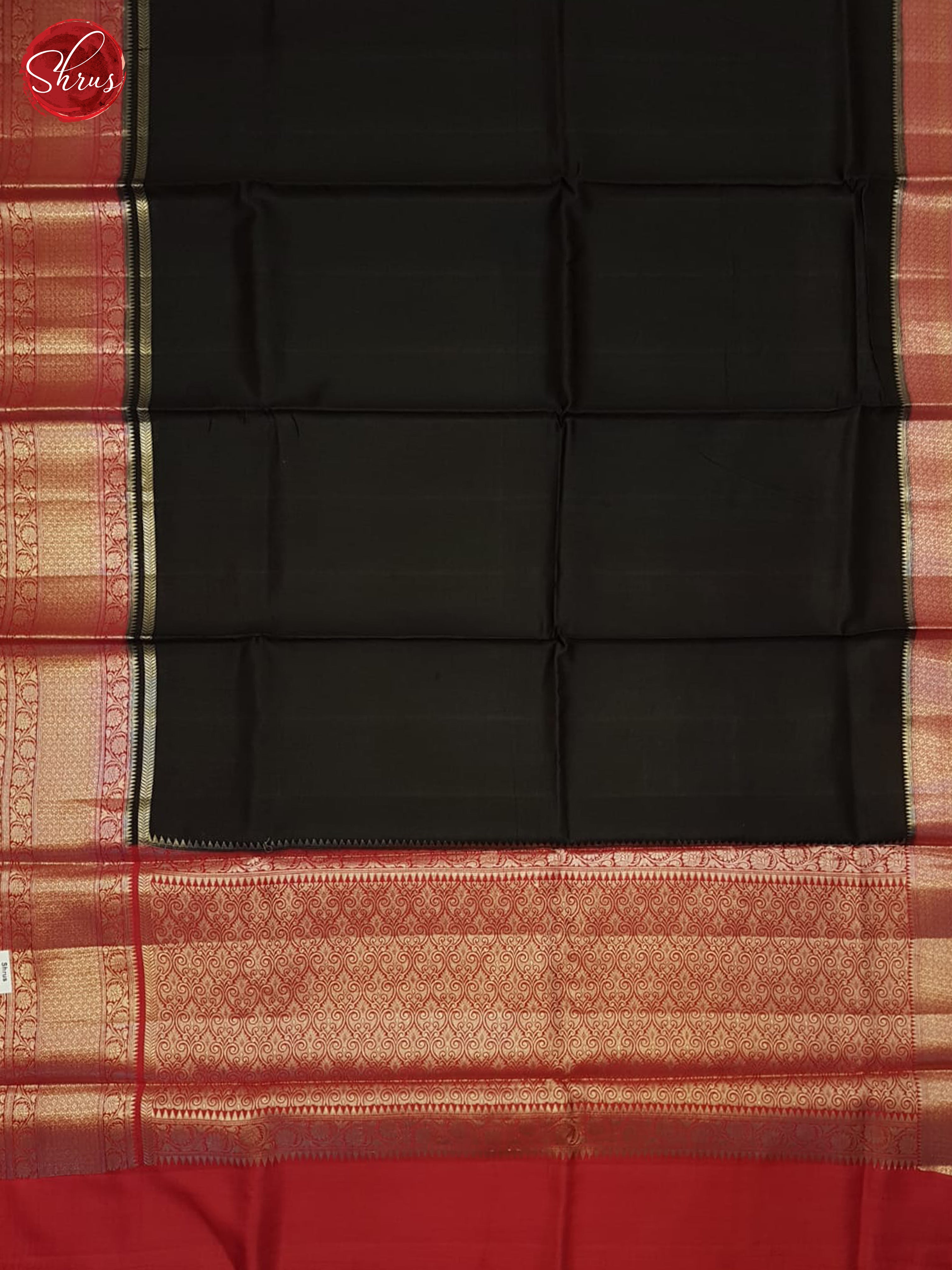 Black & Red - Tussar Saree - Shop on ShrusEternity.com