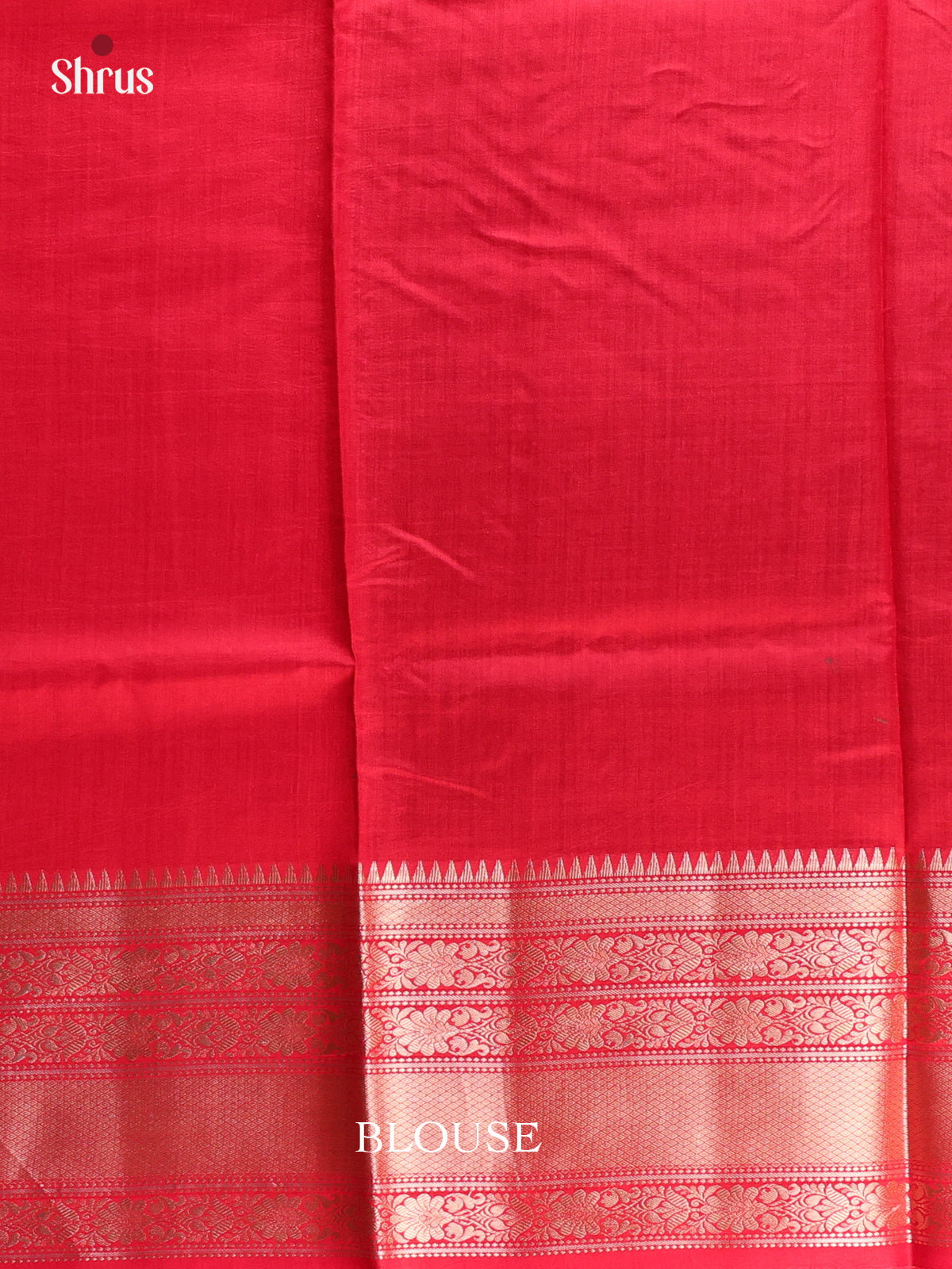 Blue & Red - Tussar Saree-1