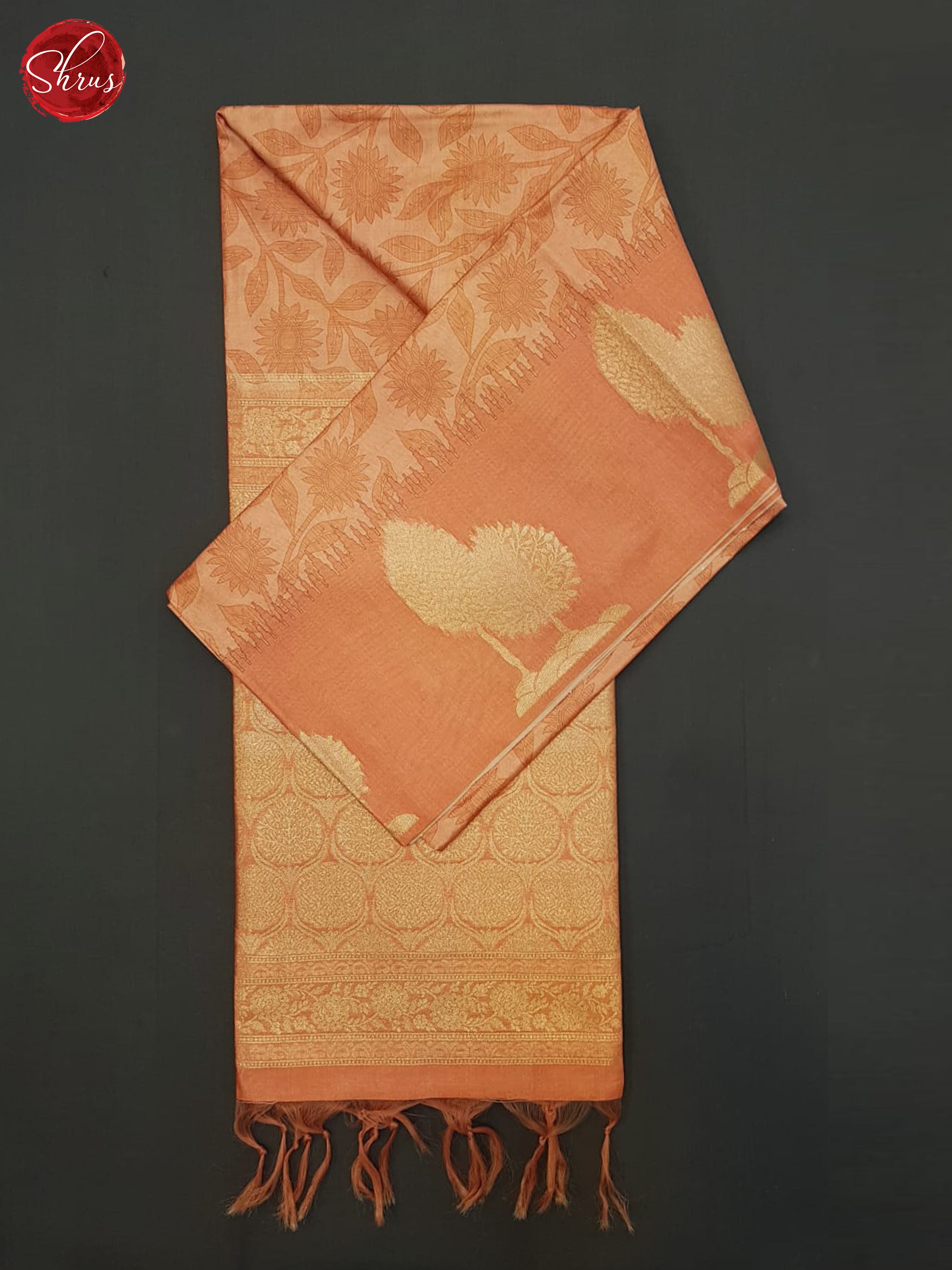 Orange(Single Tone)- Semi Silkcotton Saree - Shop on ShrusEternity.com
