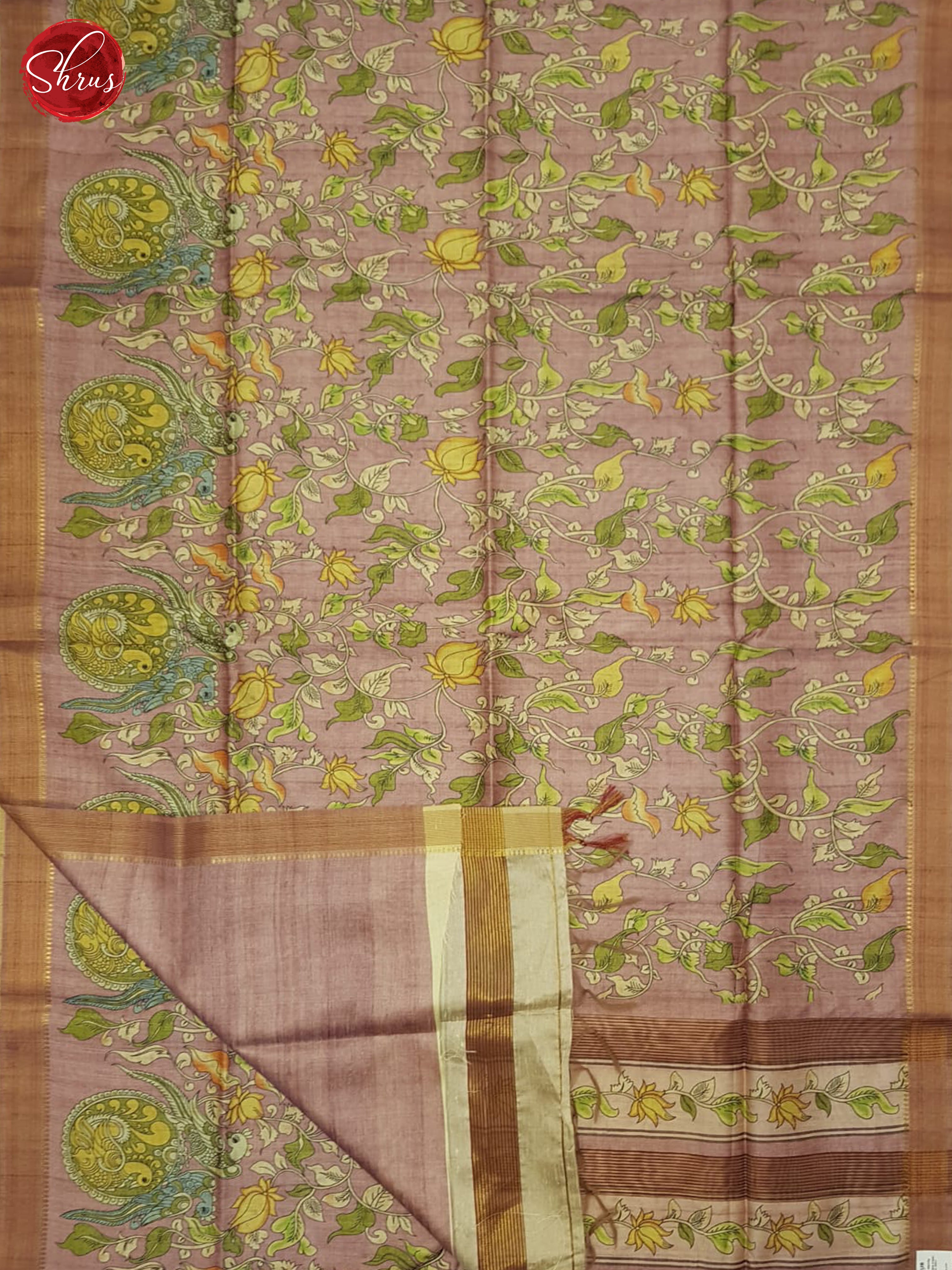 Dusty Onion Pink - Semi Silkcotton Saree - Shop on ShrusEternity.com