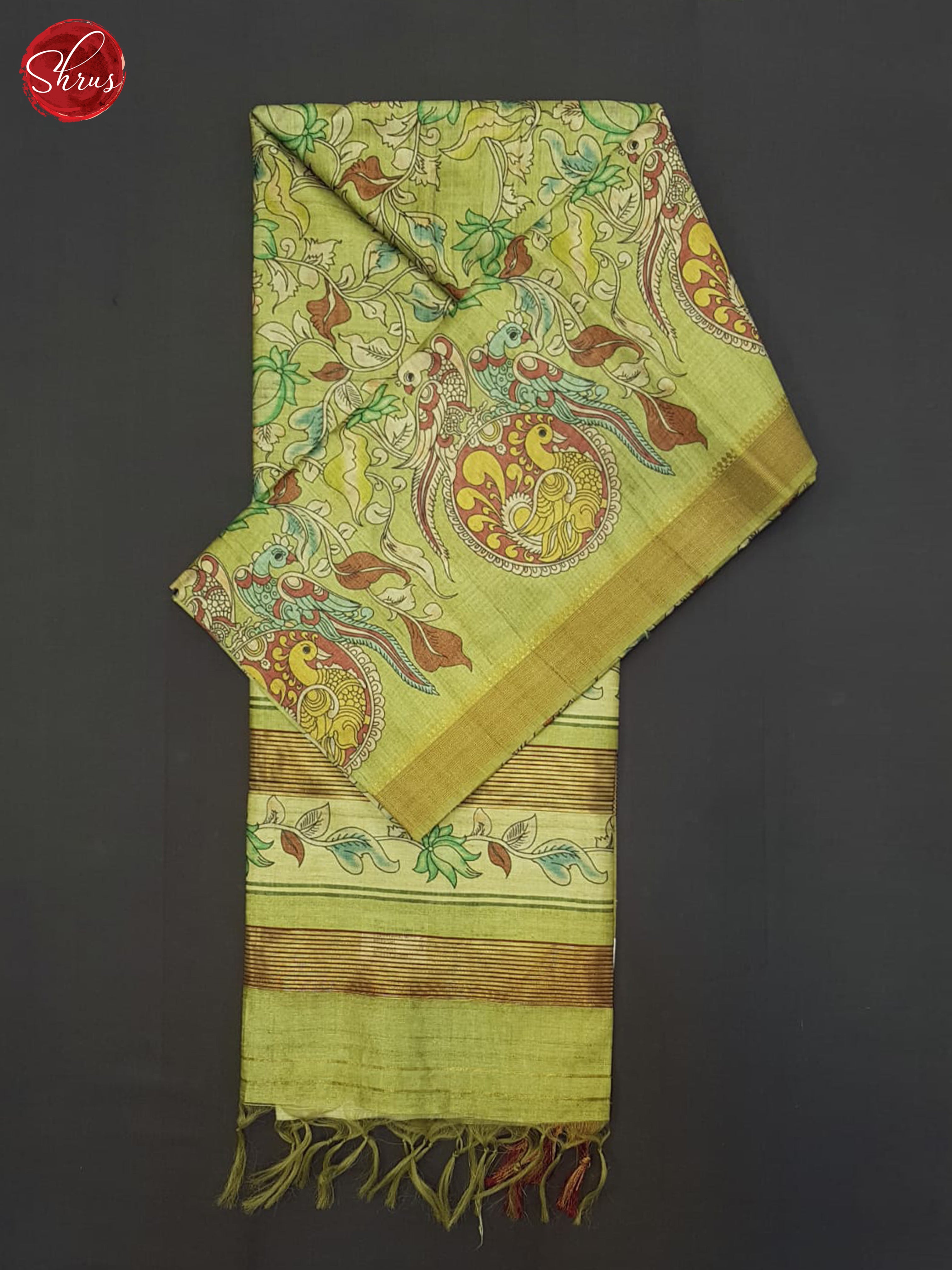 Green(Single Tone) - Semi Silkcotton Saree - Shop on ShrusEternity.com