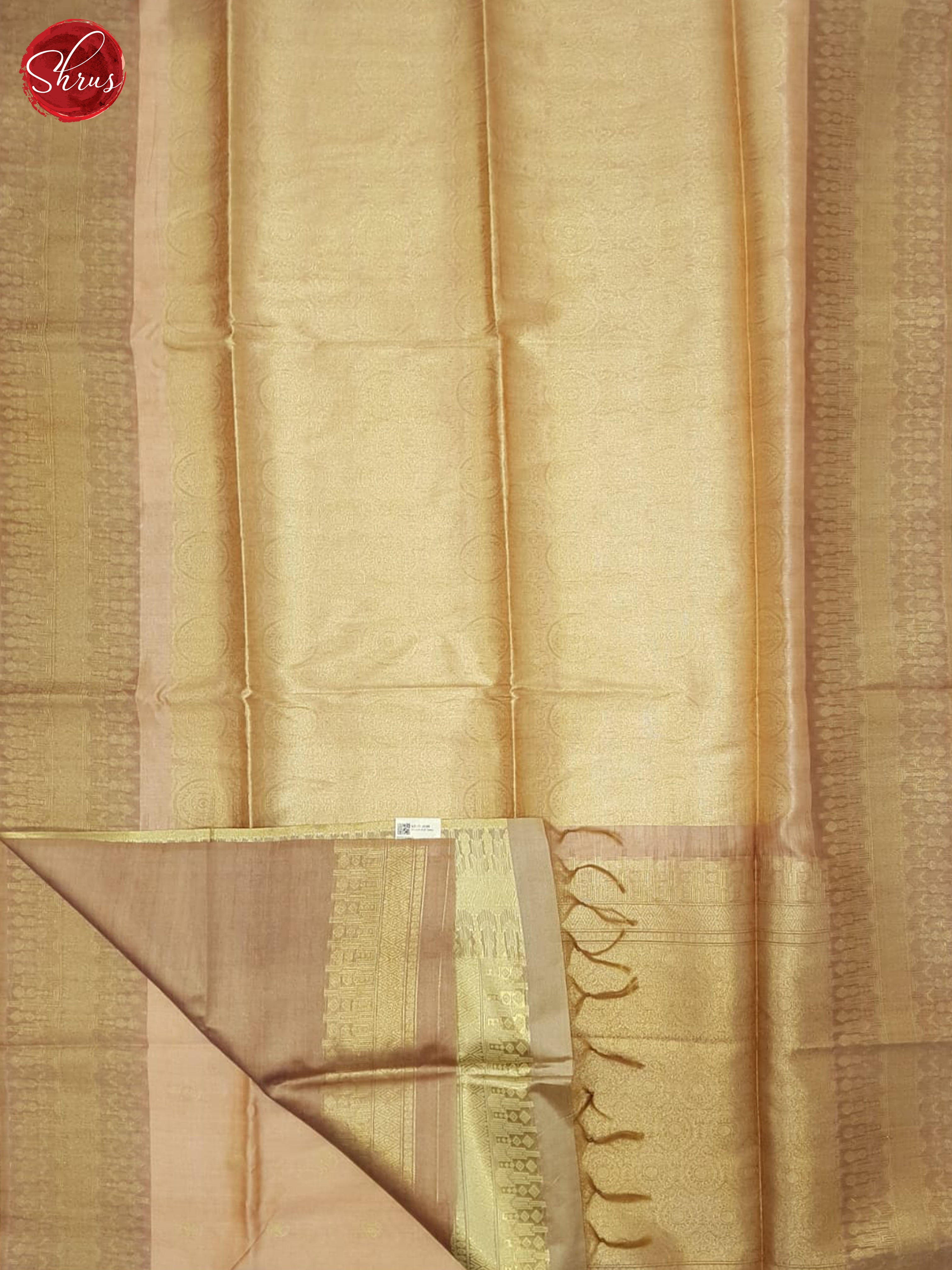 Peahish Pink & Brown - Semi Silkcotton Saree - Shop on ShrusEternity.com