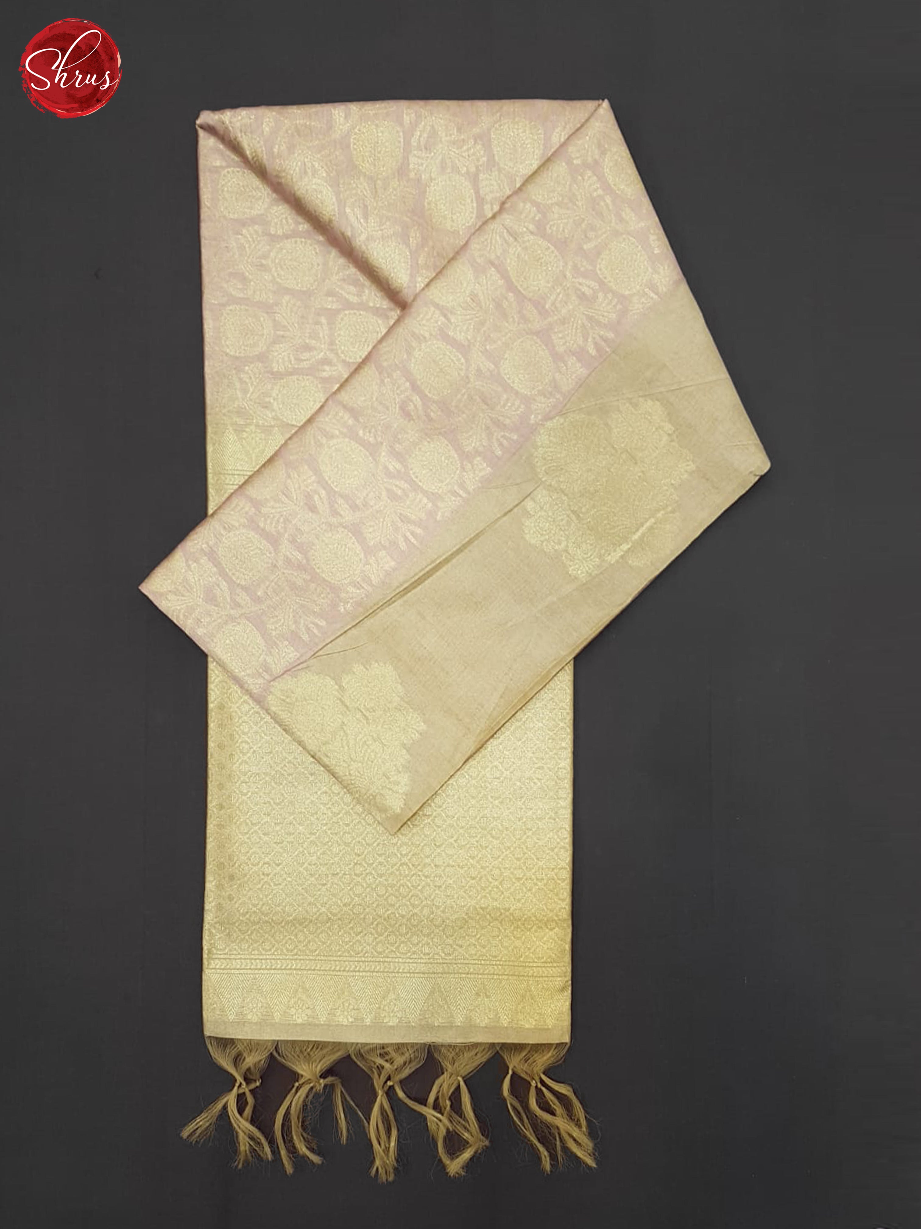 Light Pink & Grey - Semi Silkcotton Saree - Shop on ShrusEternity.com