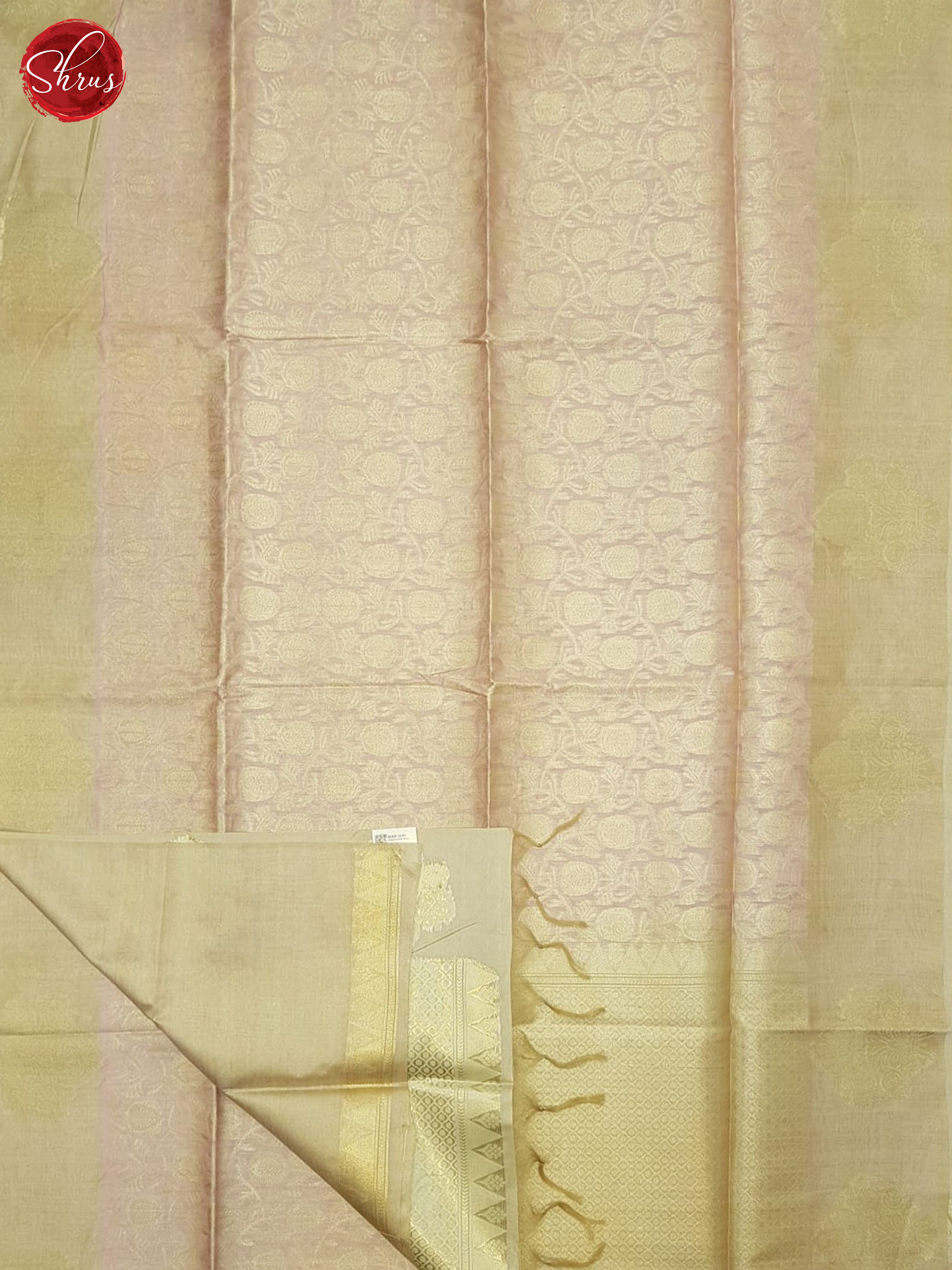 Light Pink & Grey - Semi Silkcotton Saree - Shop on ShrusEternity.com