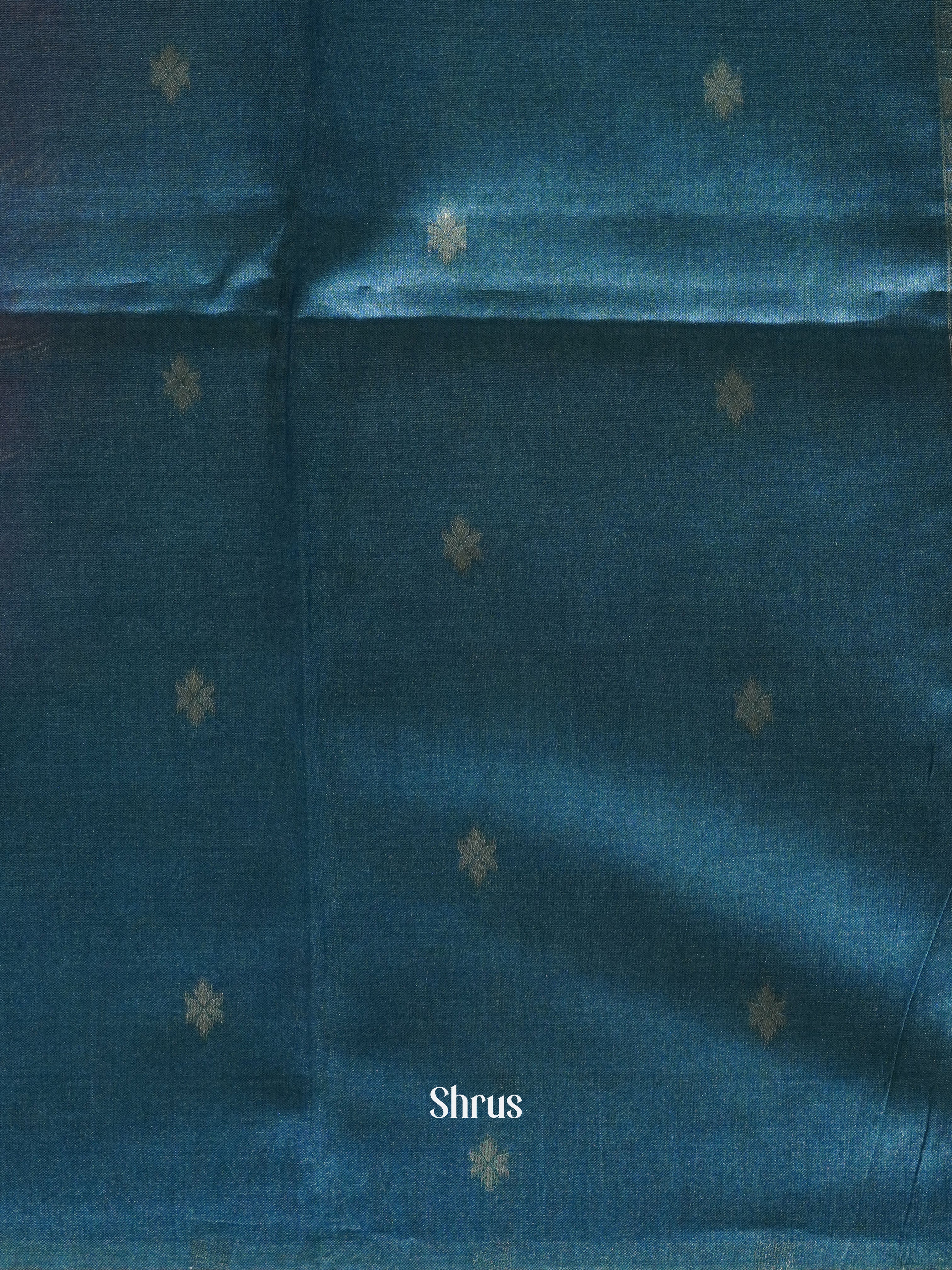 Pink & Blue - Semi Tussar Saree - Shop on ShrusEternity.com