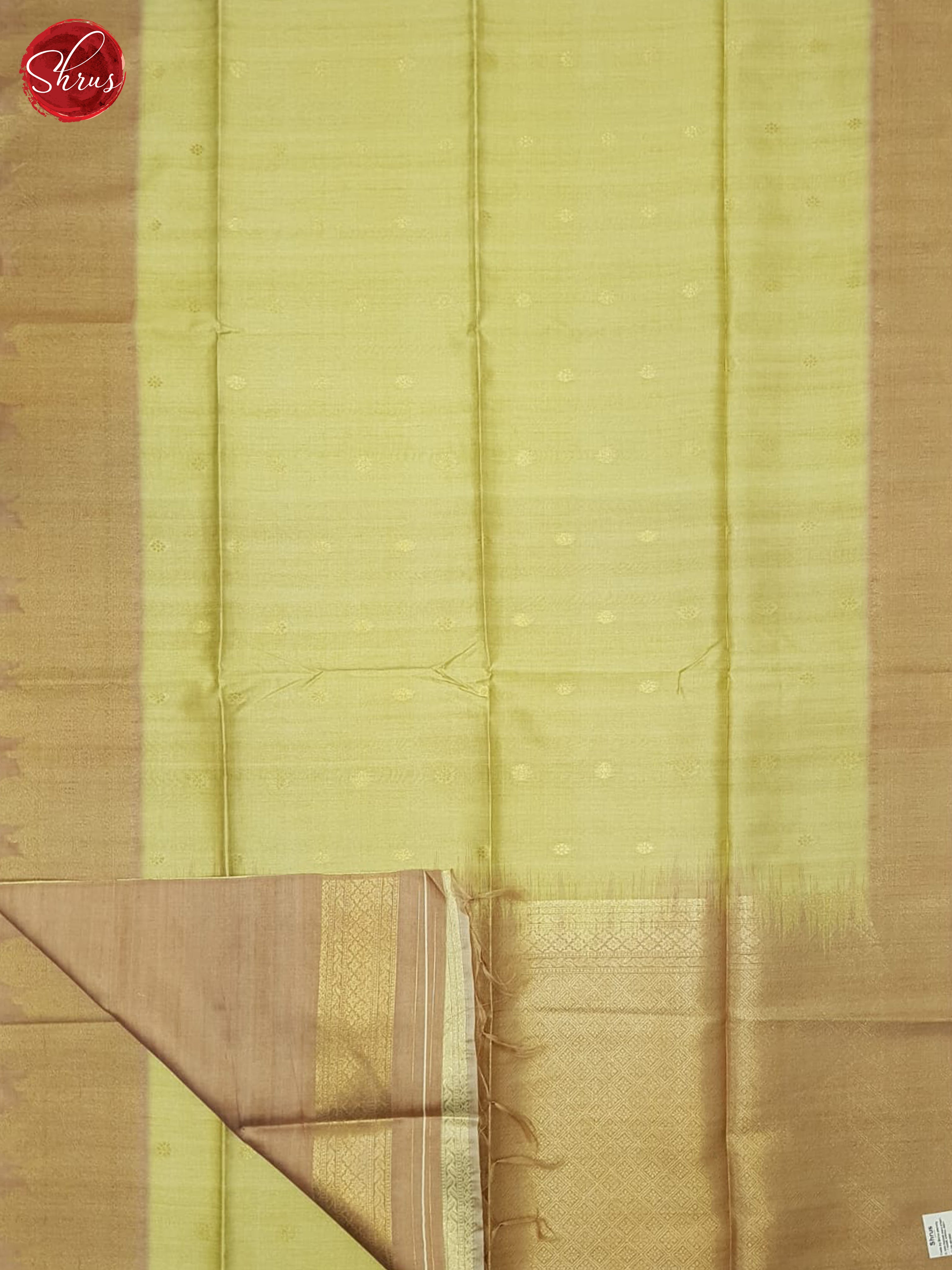 Green & Brown- Semi Silkcotton Saree - Shop on ShrusEternity.com