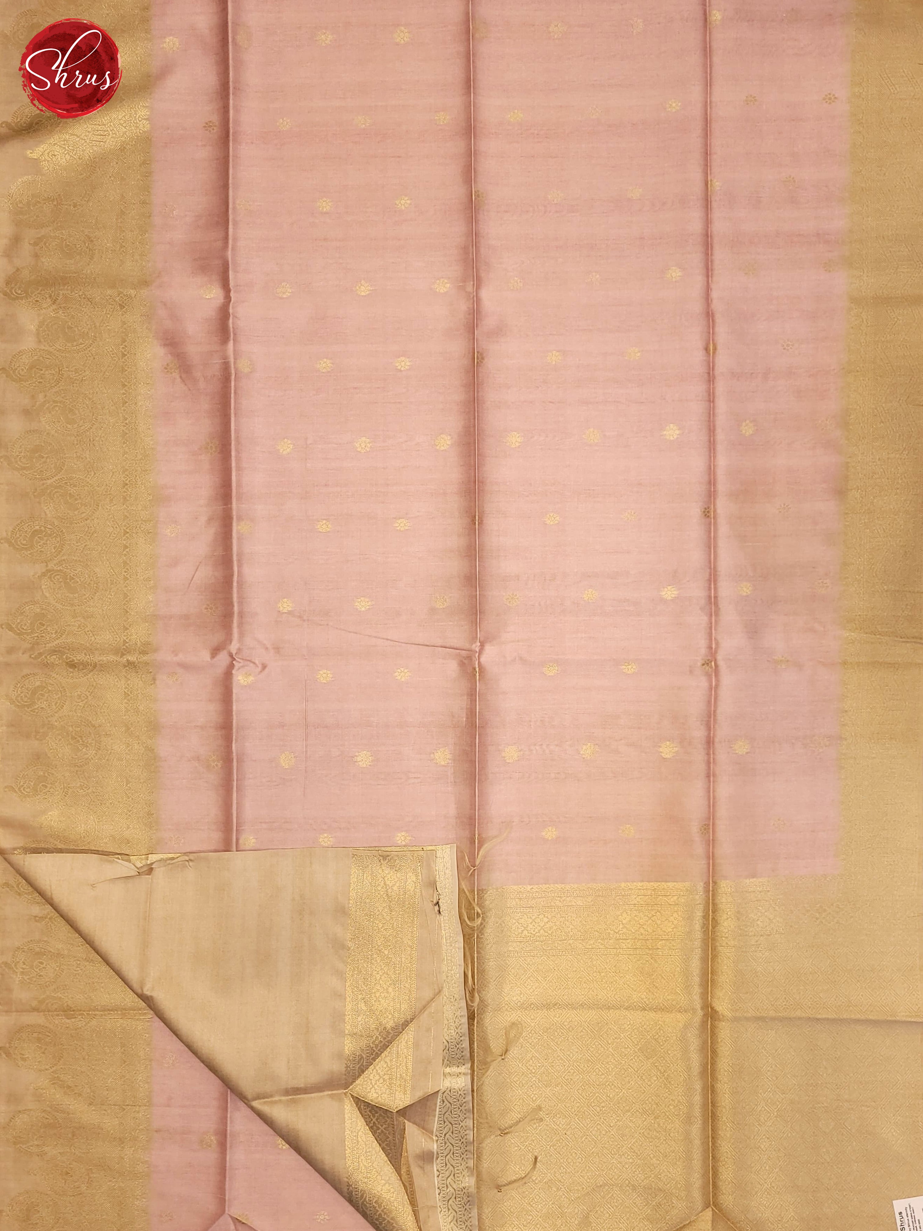 Baby Pink & Beige - Semi Silkcotton Saree - Shop on ShrusEternity.com