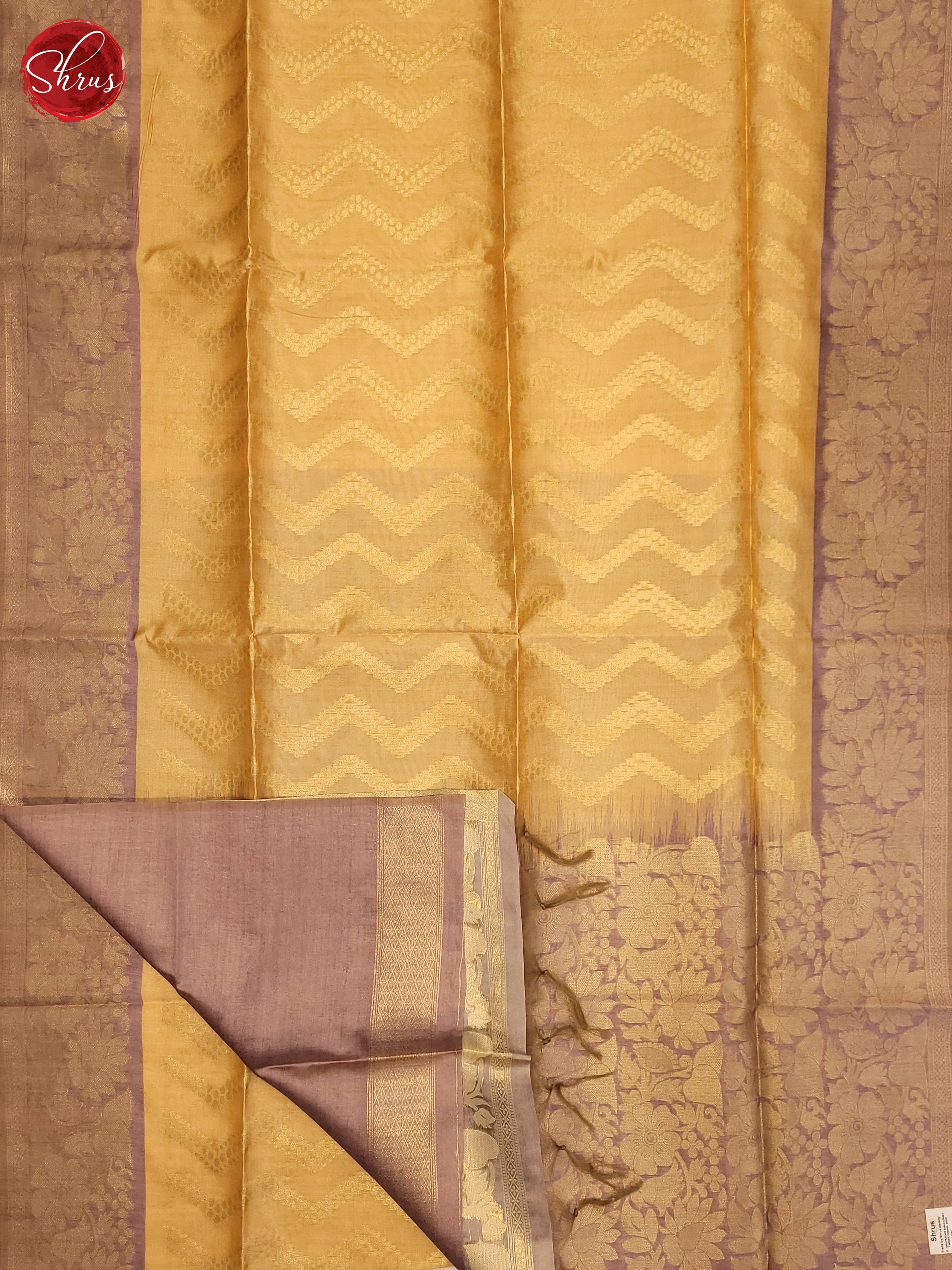 Yellow & Onion Pink - Semi Silkcotton Saree - Shop on ShrusEternity.com