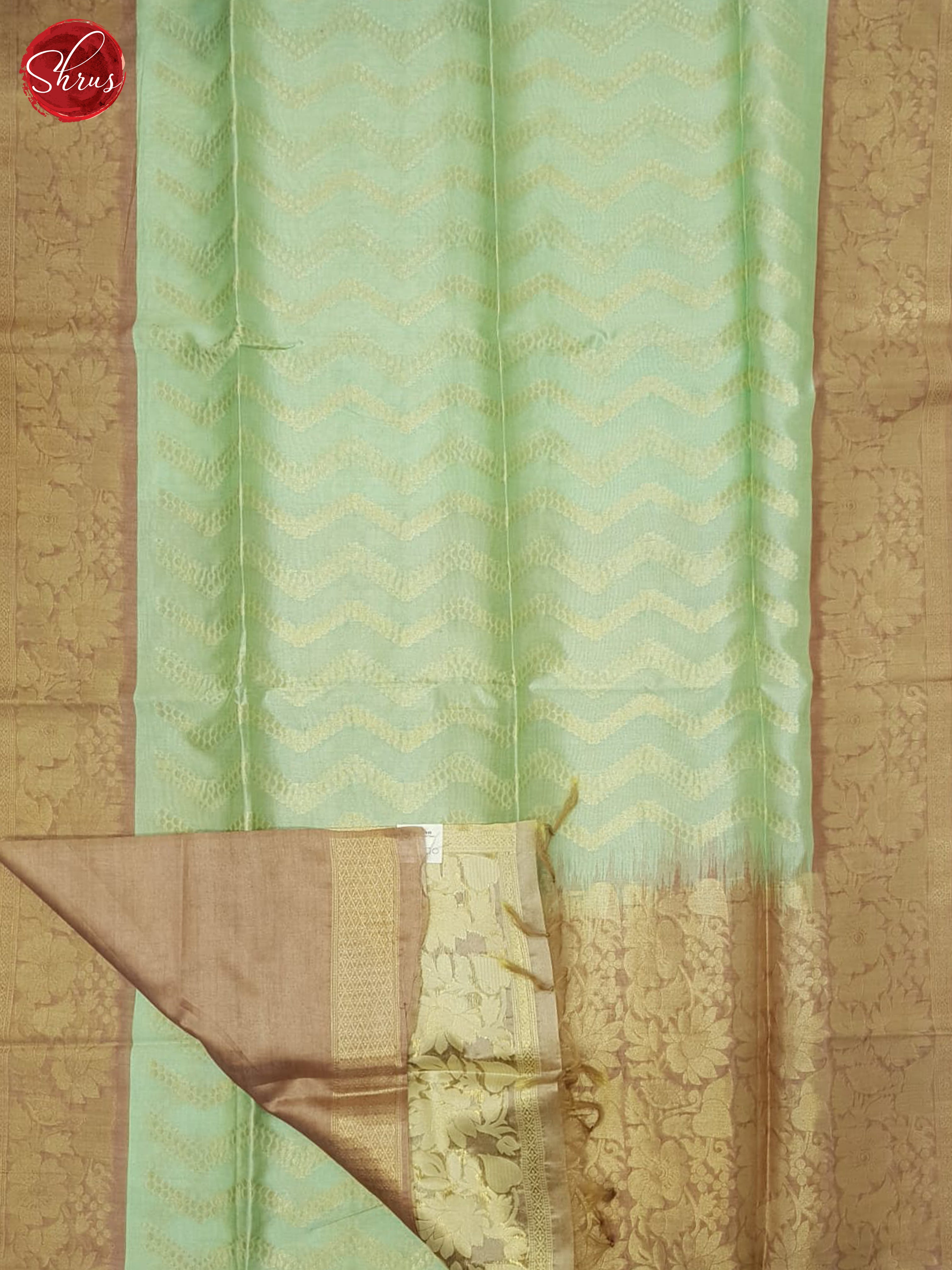 Green & Brown - Semi Silkcotton Saree - Shop on ShrusEternity.com