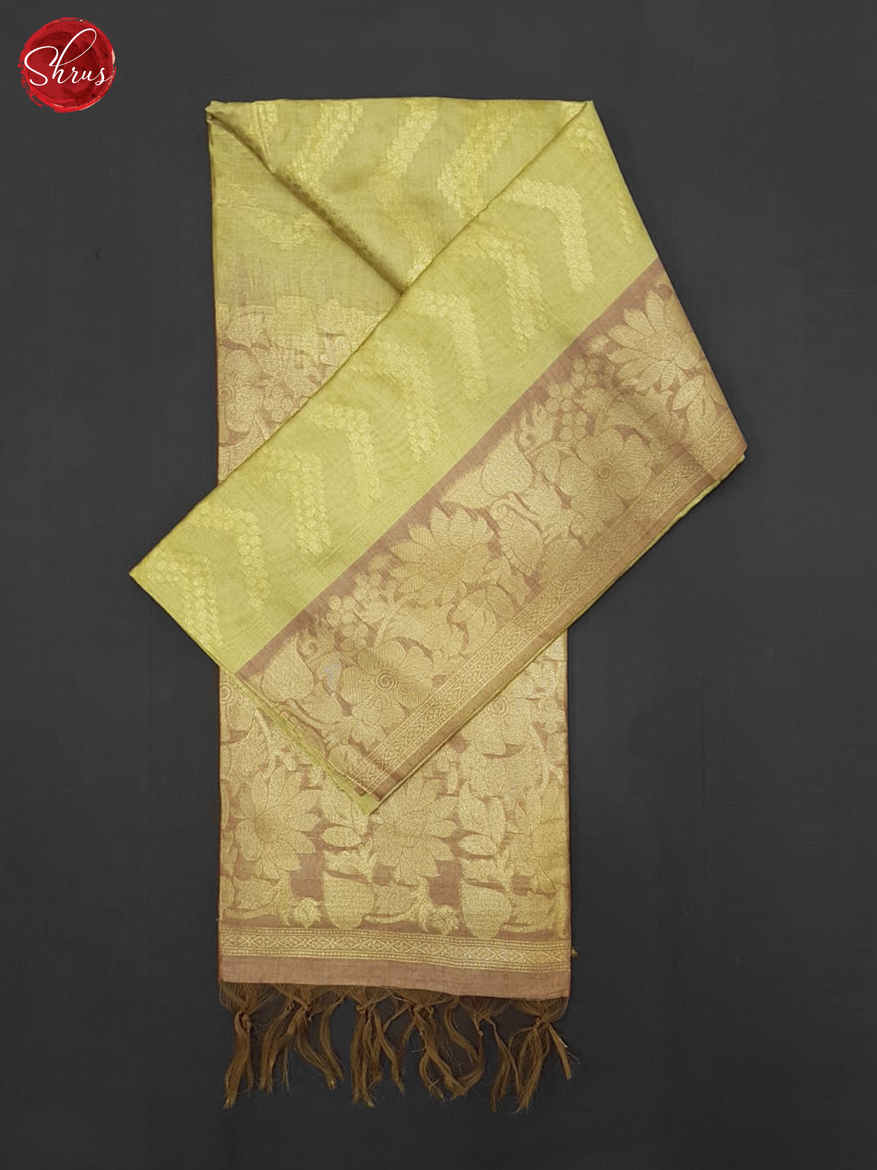Green & Brown - Semi Silkcotton Saree - Shop on ShrusEternity.com