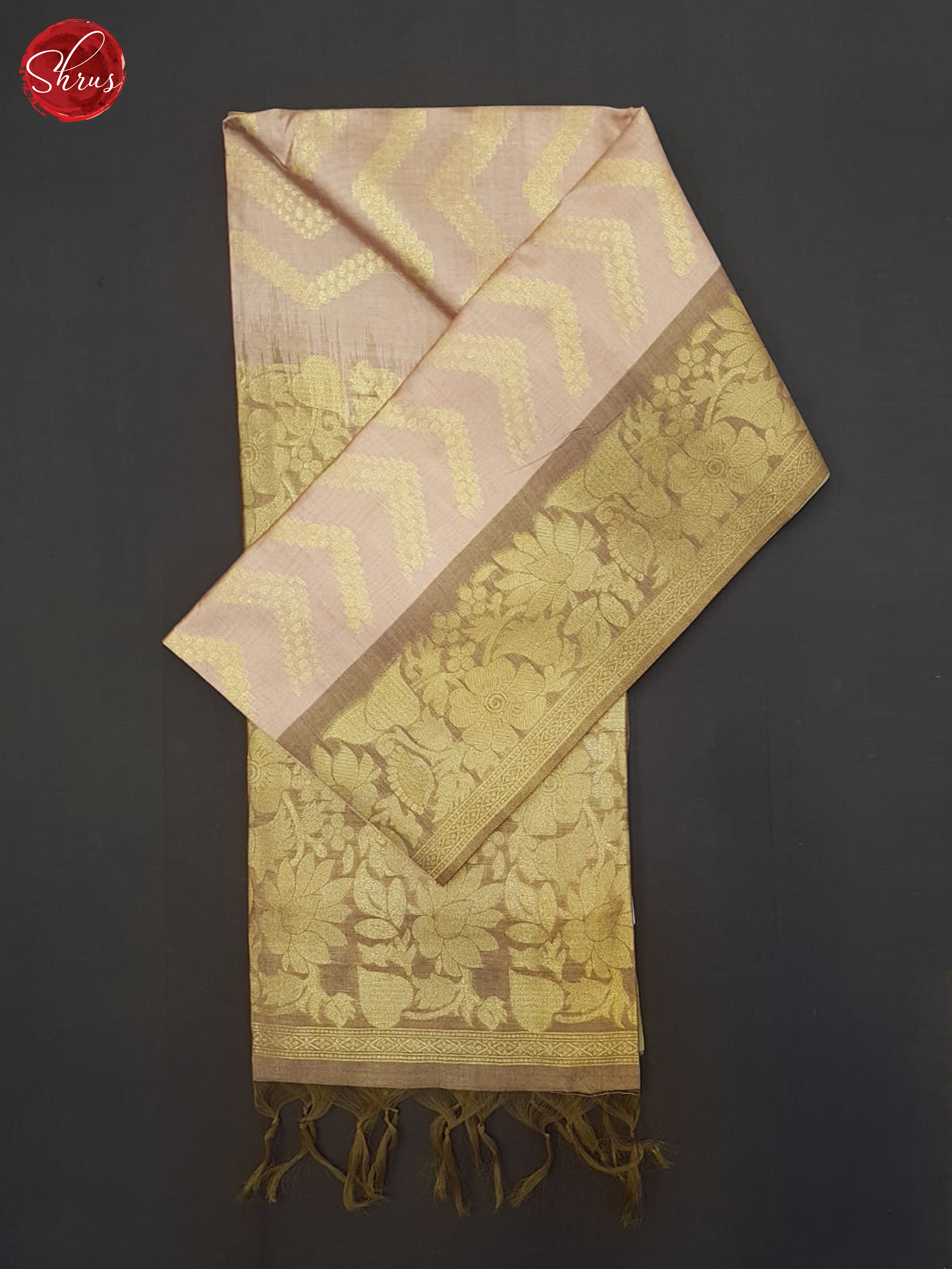 Onion Pink & Brown - Semi Silkcotton Saree - Shop on ShrusEternity.com